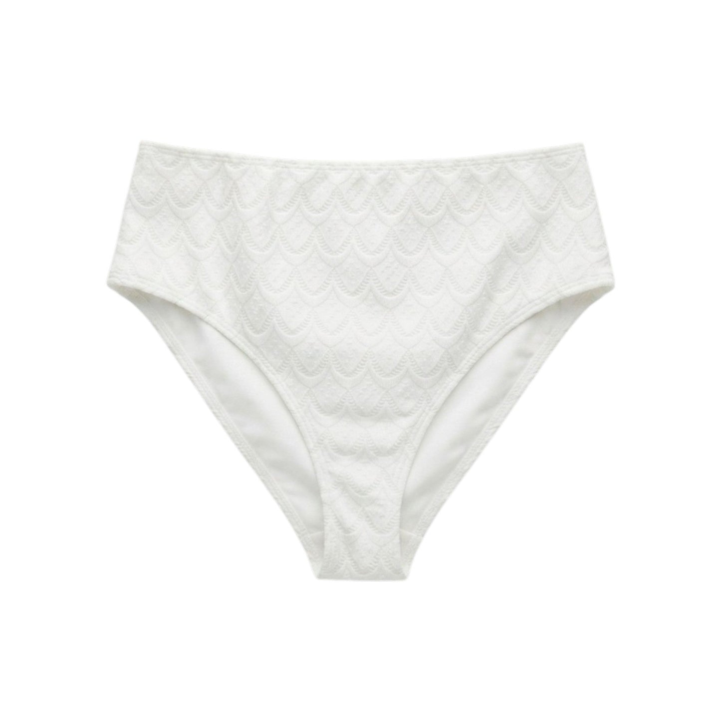 Women's Printed Bikini Bottom,White