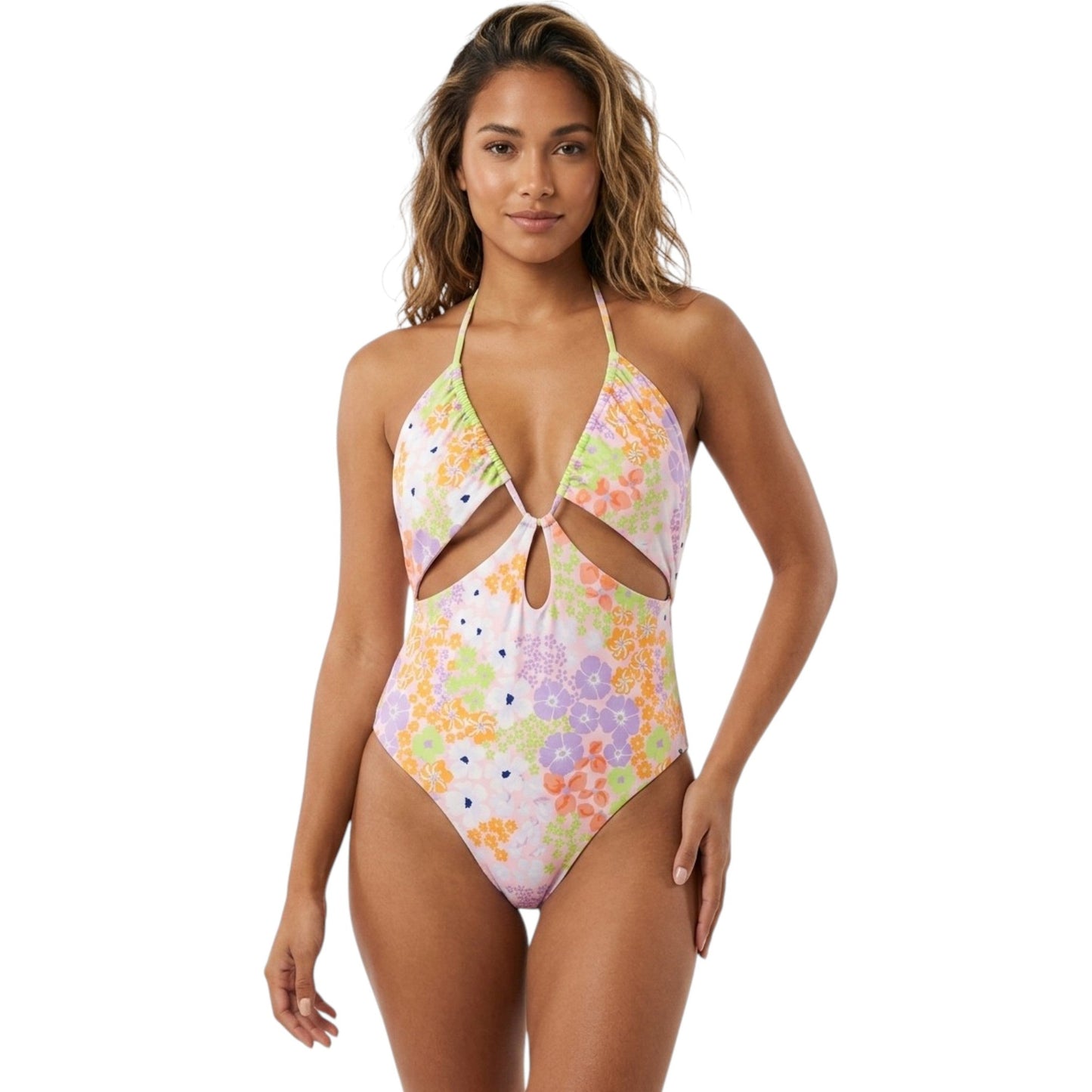 Women's Floral Printed One Pieces Swimsuit,Multi