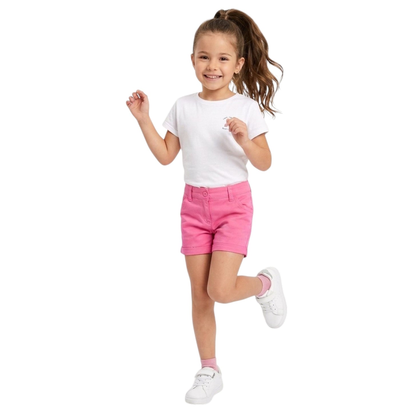 Kids Girl's Plain Short,Pink