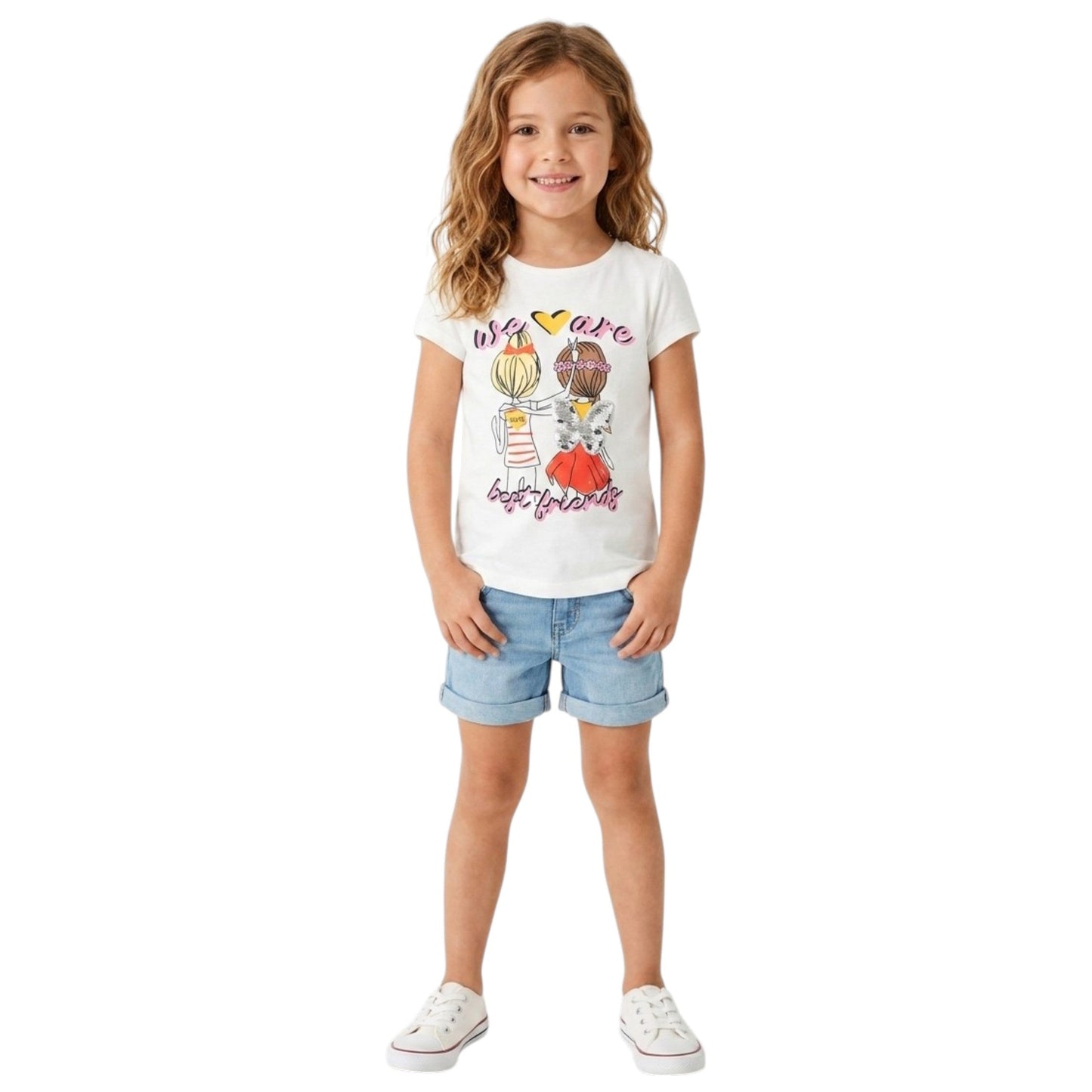 Kids Girl's Printed Top,White