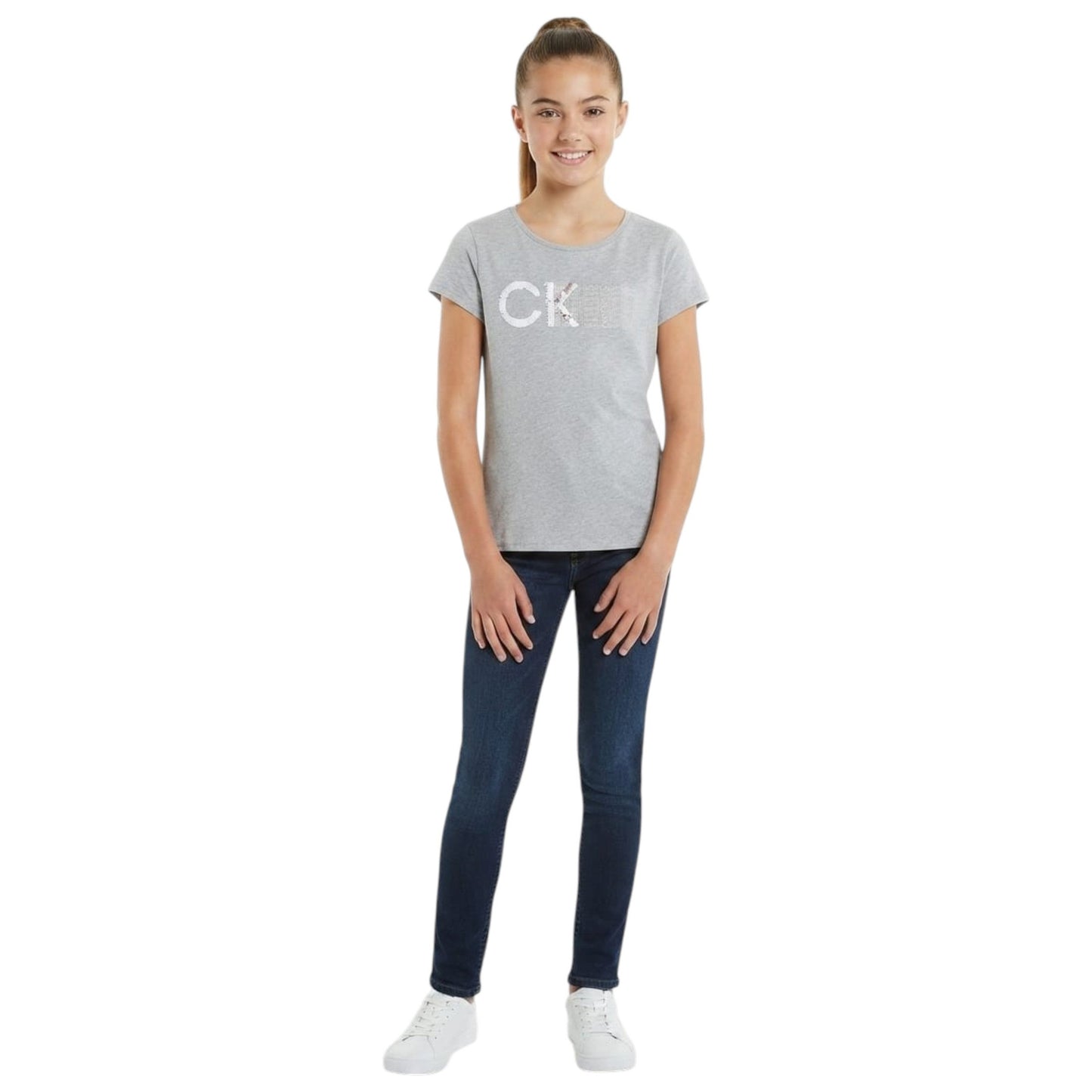 Kids Girl's Printed Top,Grey