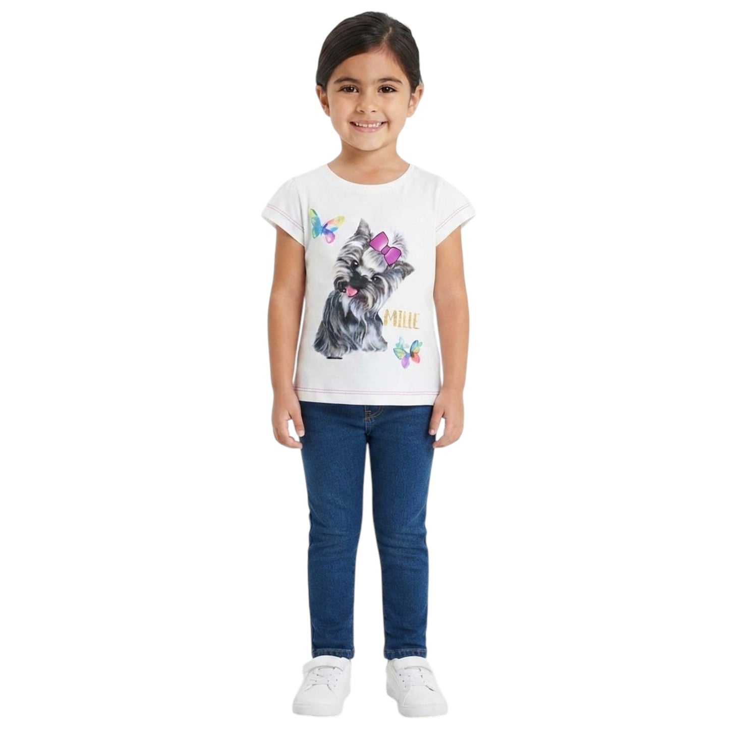 Kids Girl's Printed Top,White