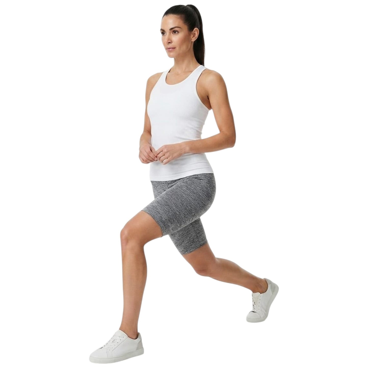 Women's Plain Solide Short Legging,Grey