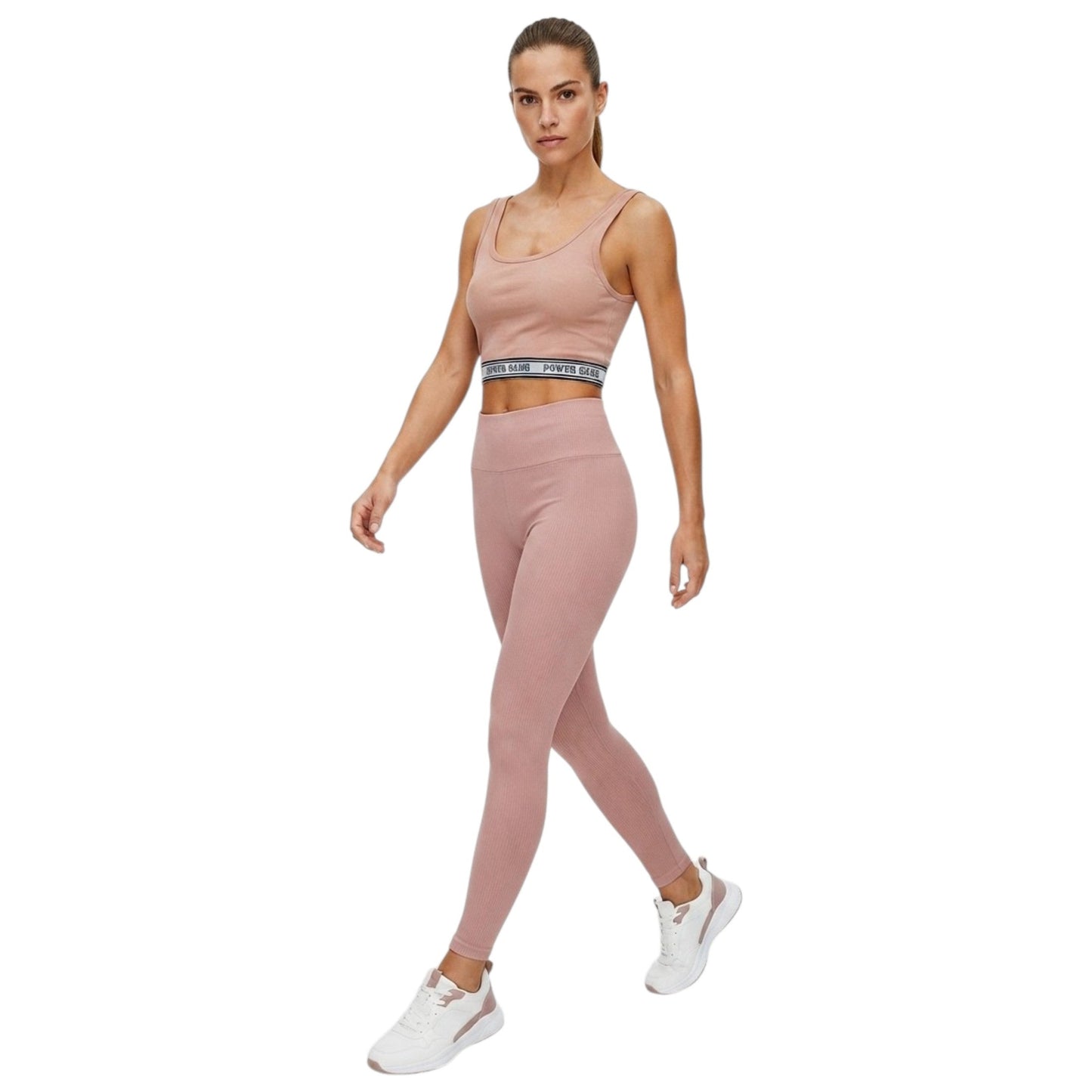 Women's ColorBlocked Sport Crop Top,Pink