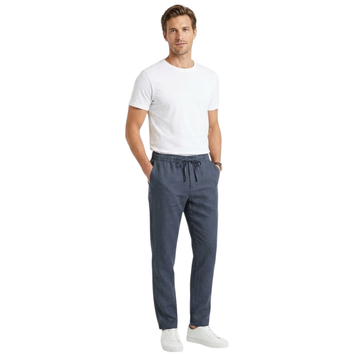 Men's Plain Pants,Navy