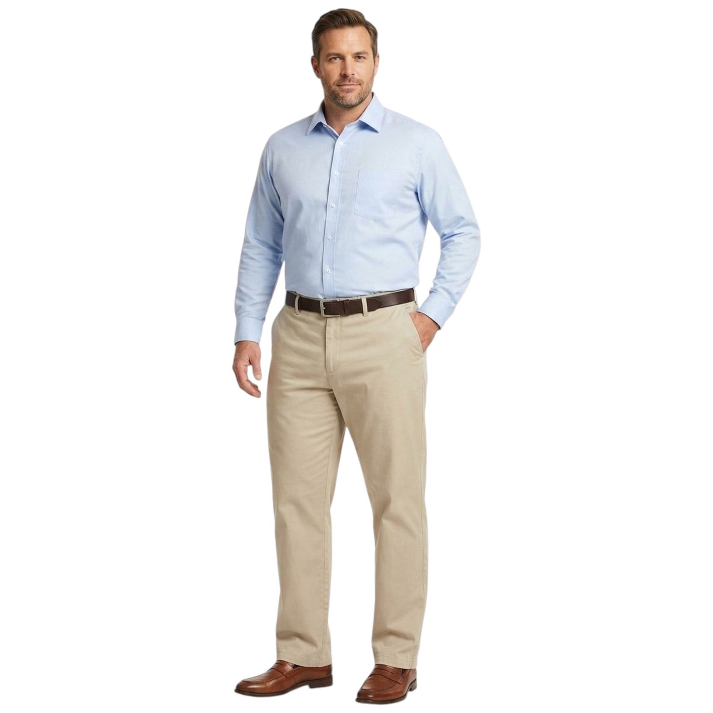 Men's Plain Casual Pants,Beige
