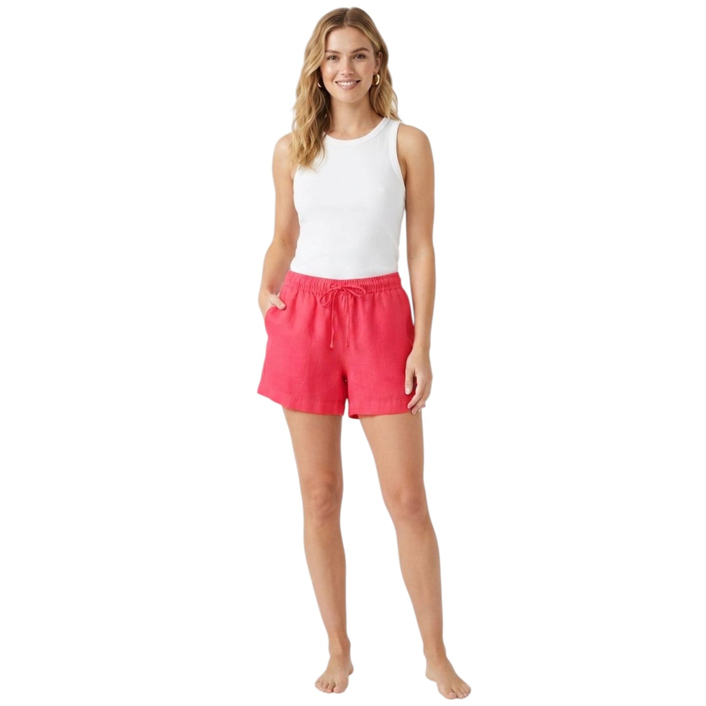 Women's Plain Short,Red