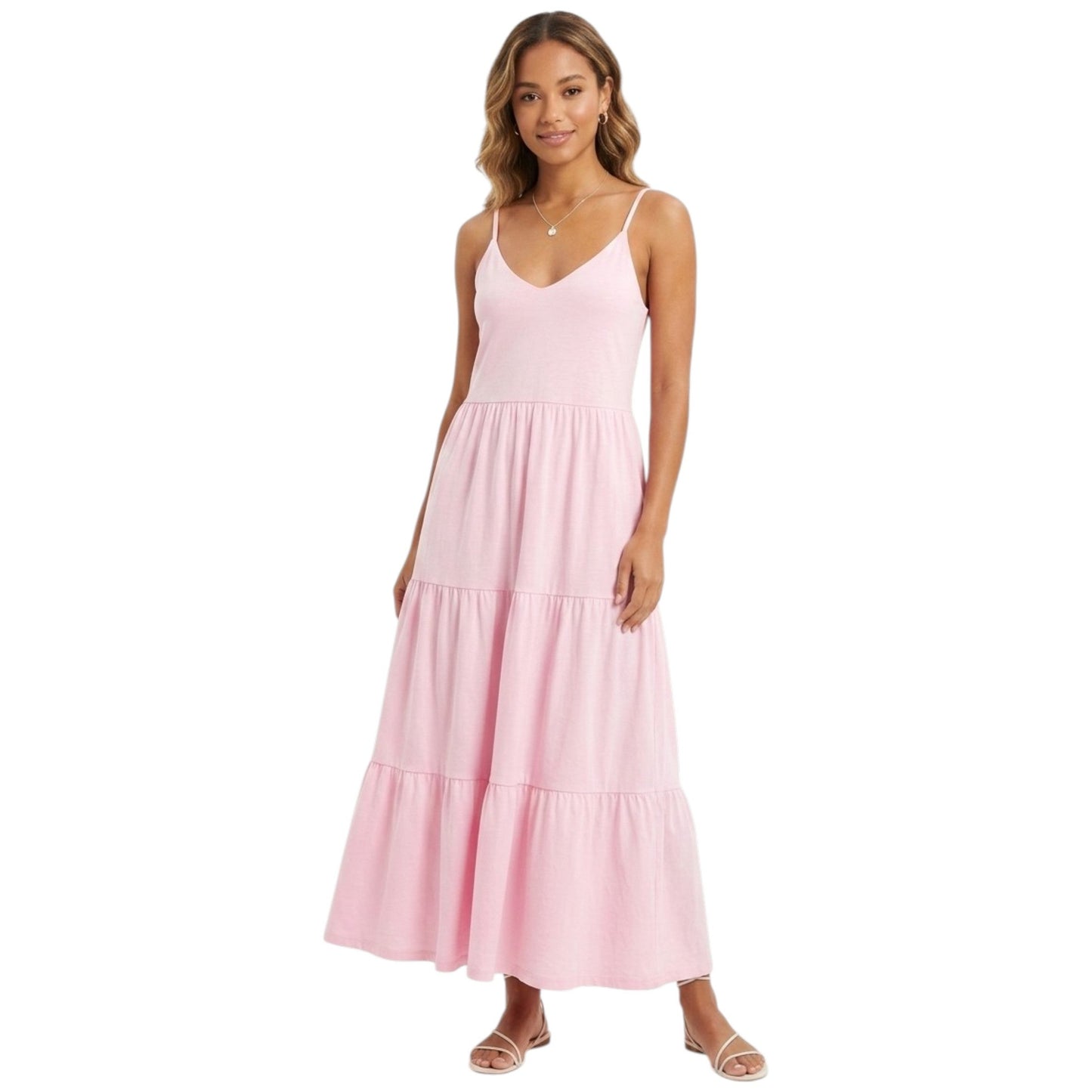 Women's Plain Dress,Light Pink