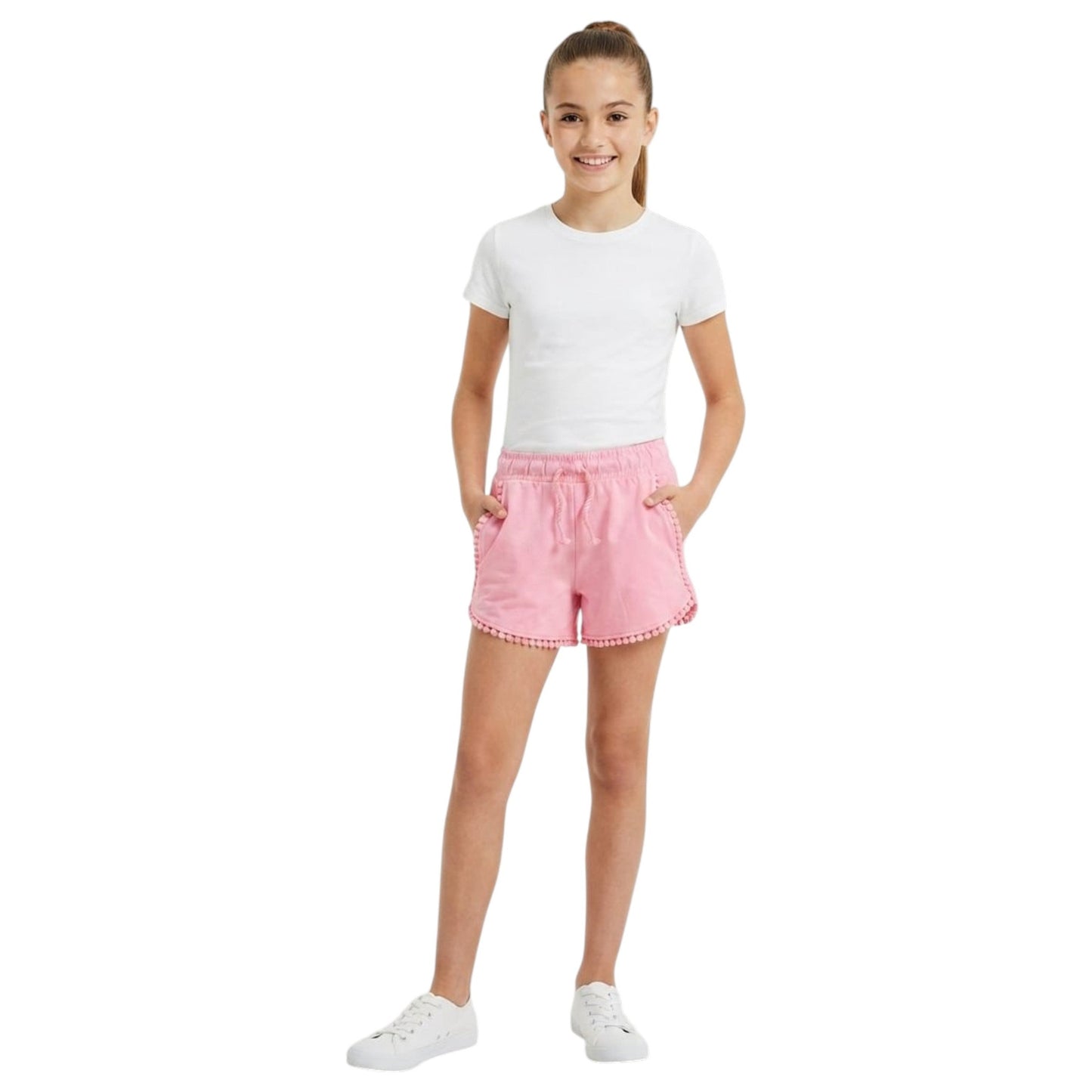 Kids Girl's Plain Short,Pink
