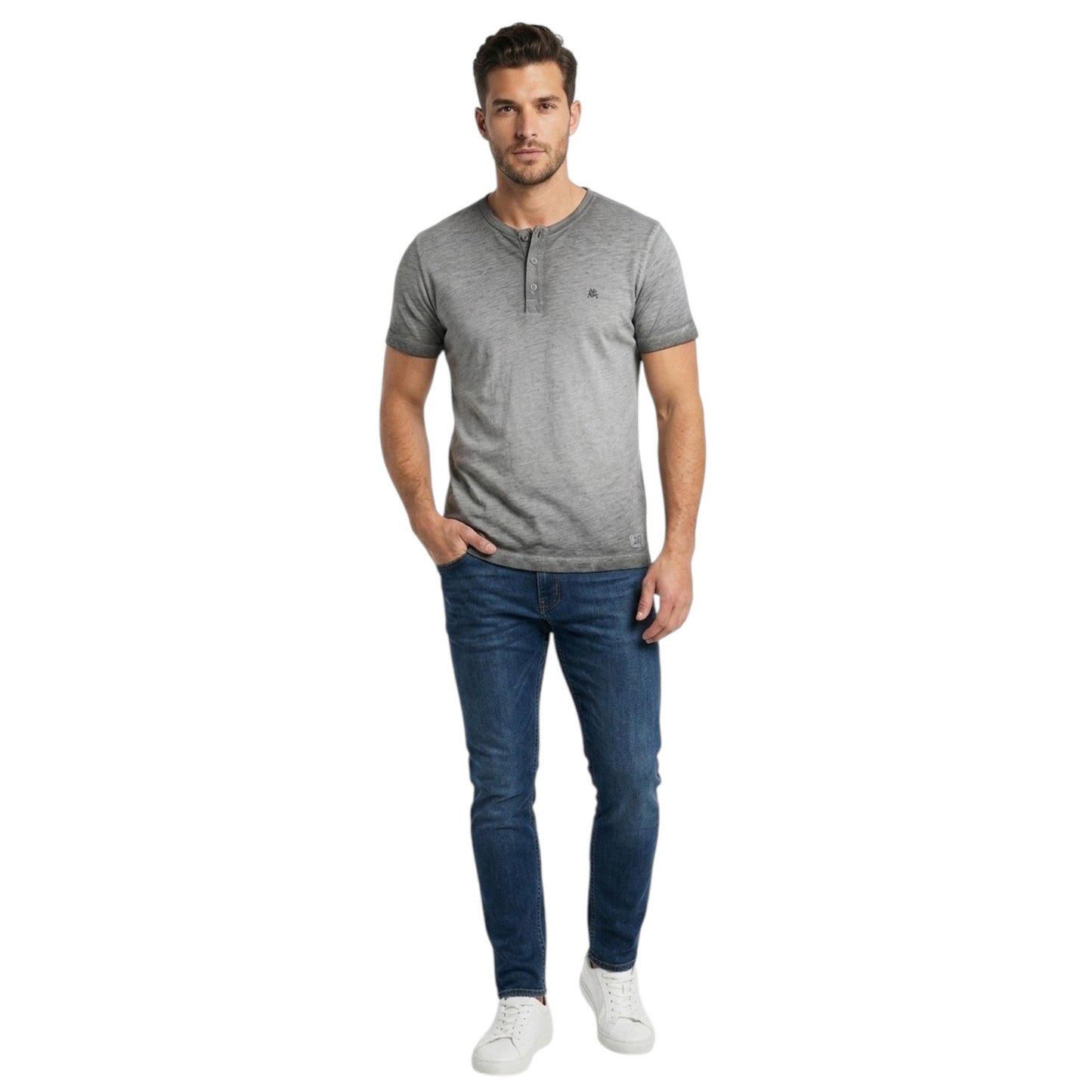 Men's Plain Solid Top,Grey