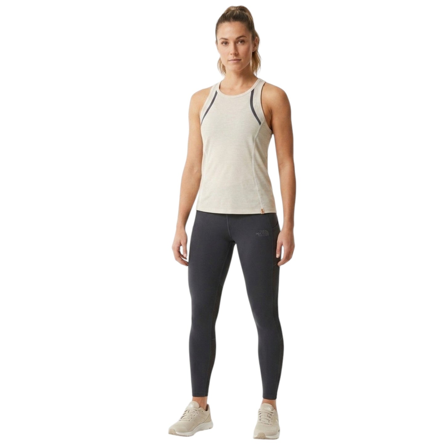 Women's Plain Sport Top,Beige