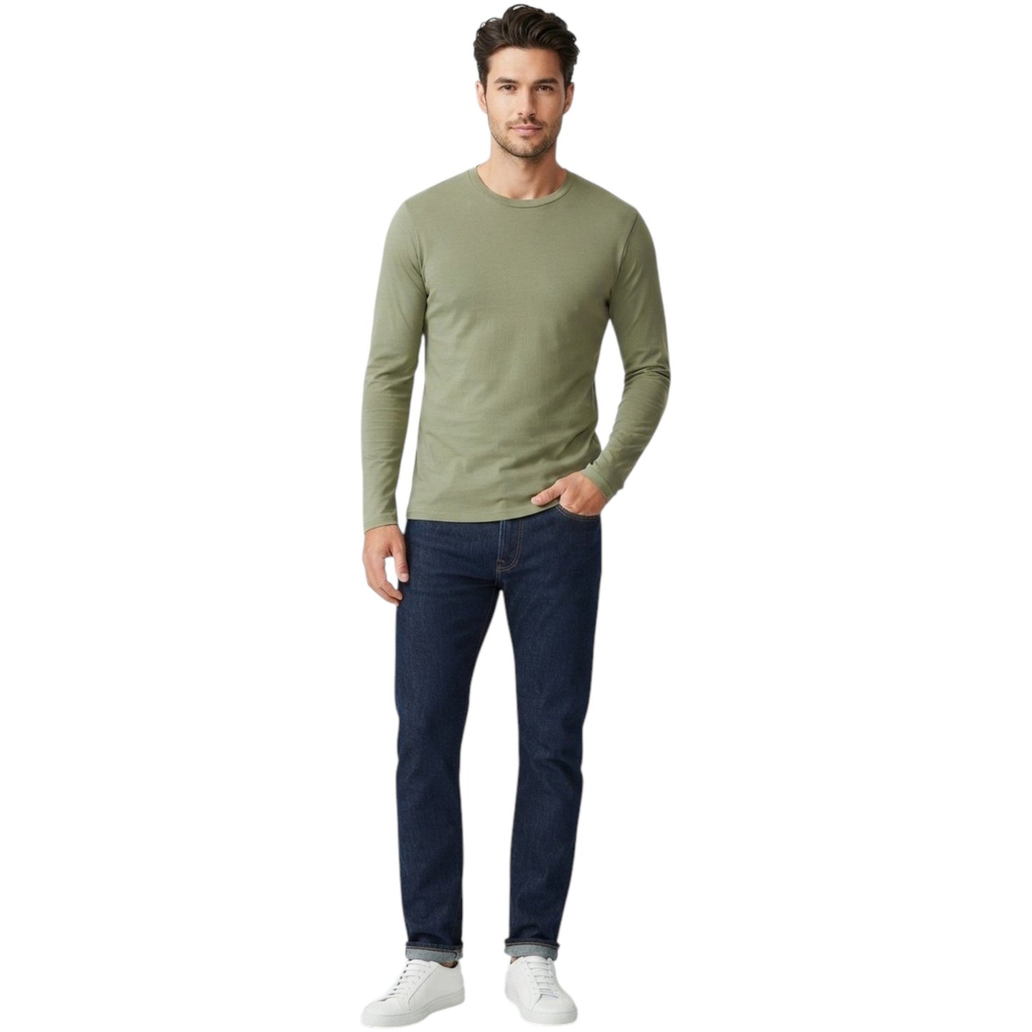 Men's Plain Top,Olive