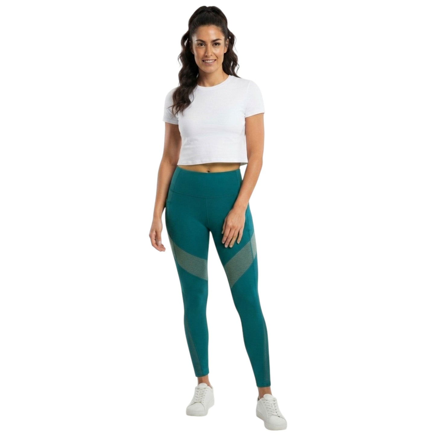 Women's ColorBlocked Legging,Green