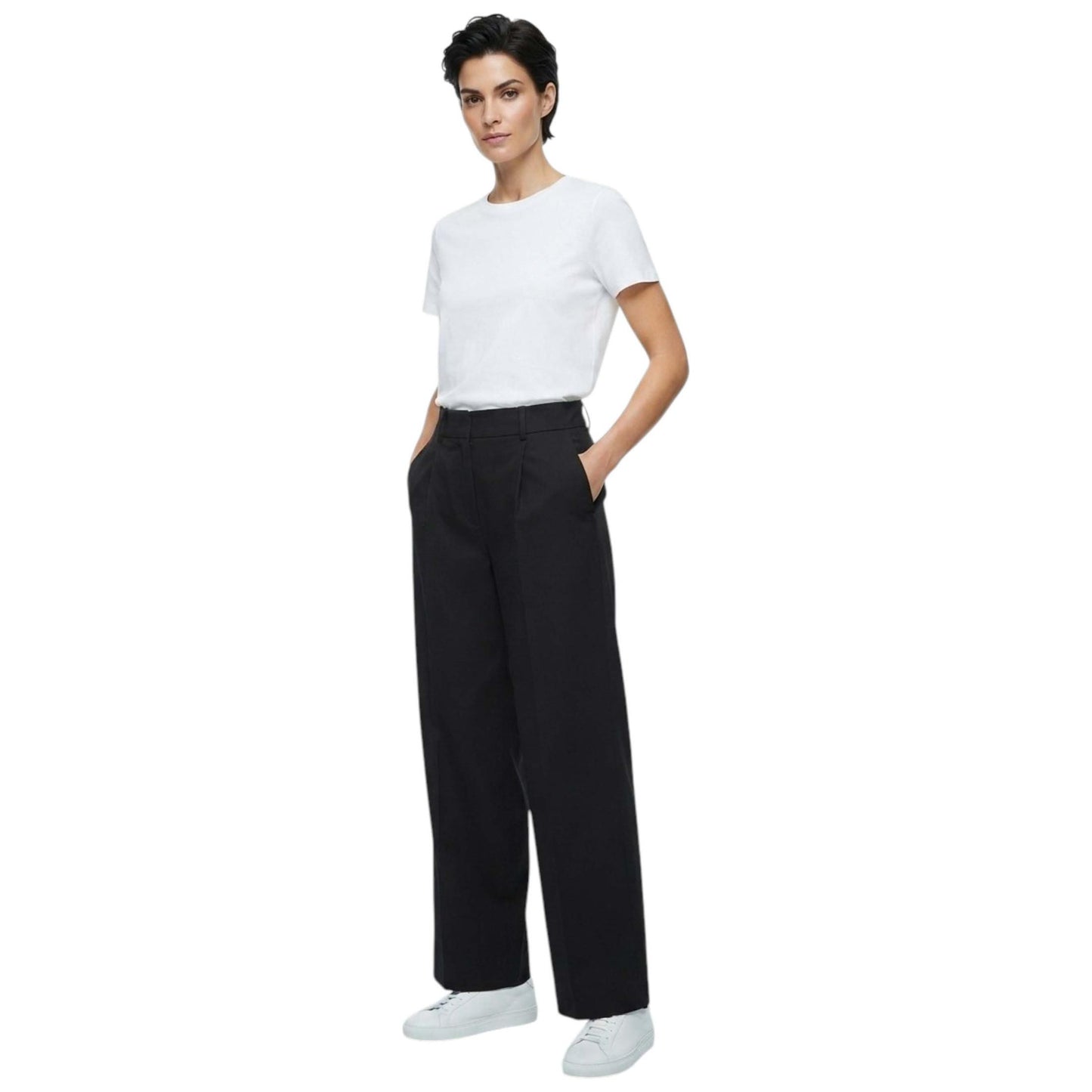 Women's Plain Pants,Black