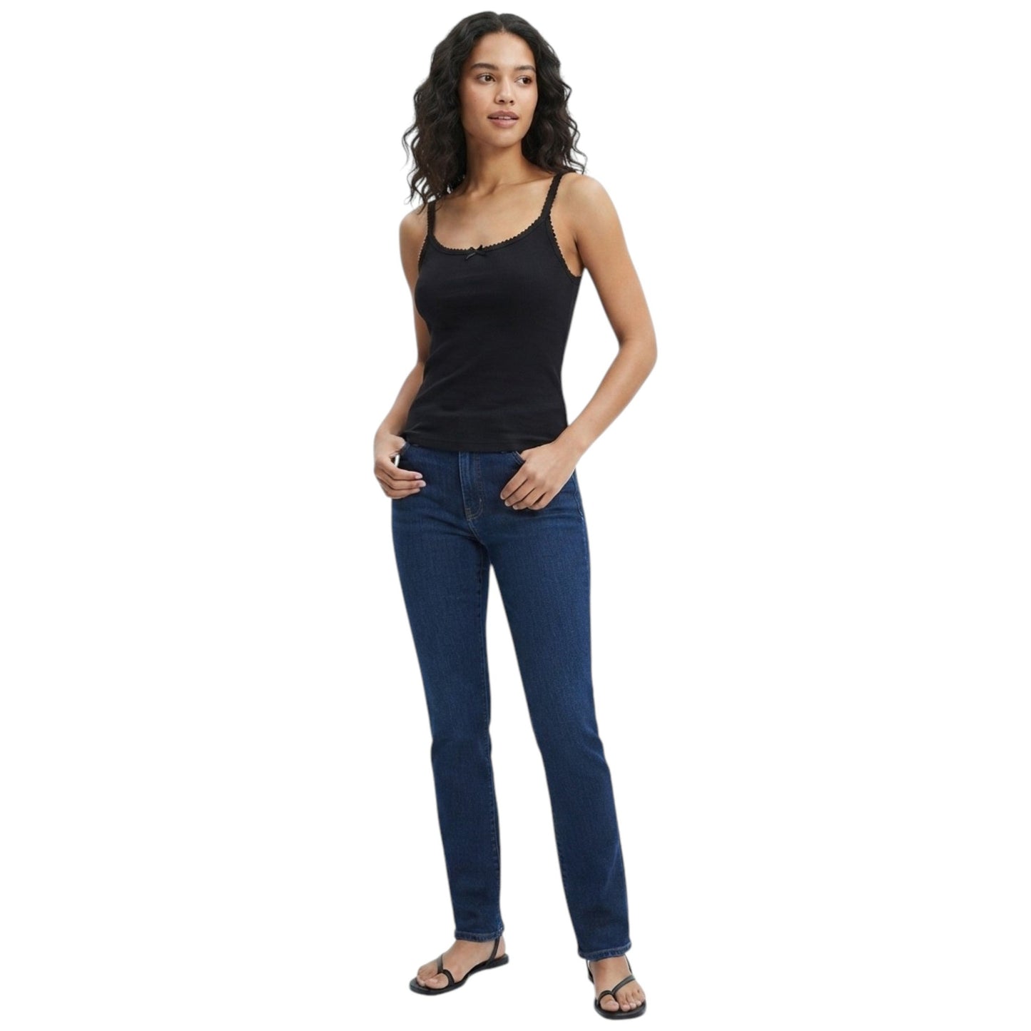 Women's Ribbed Top,Black