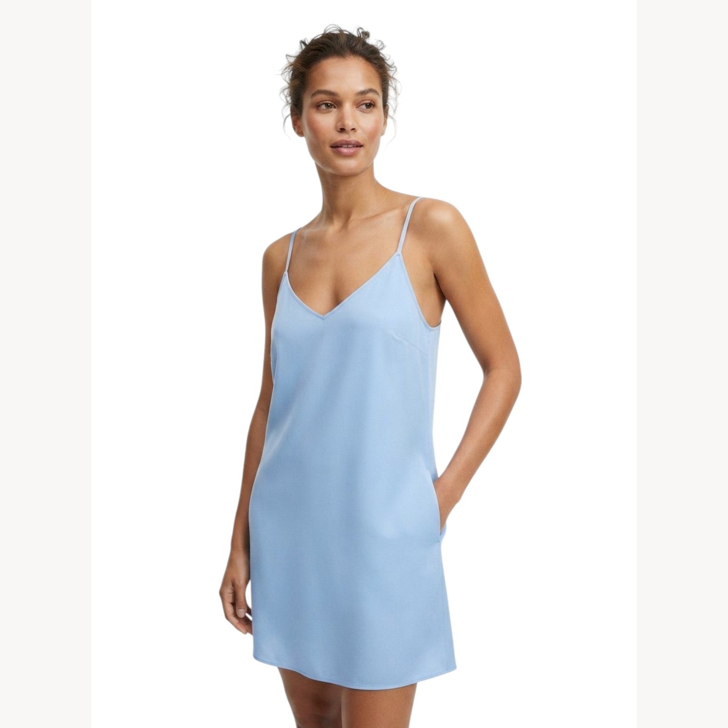 Women's Plain Sleepwear Robe,Blue
