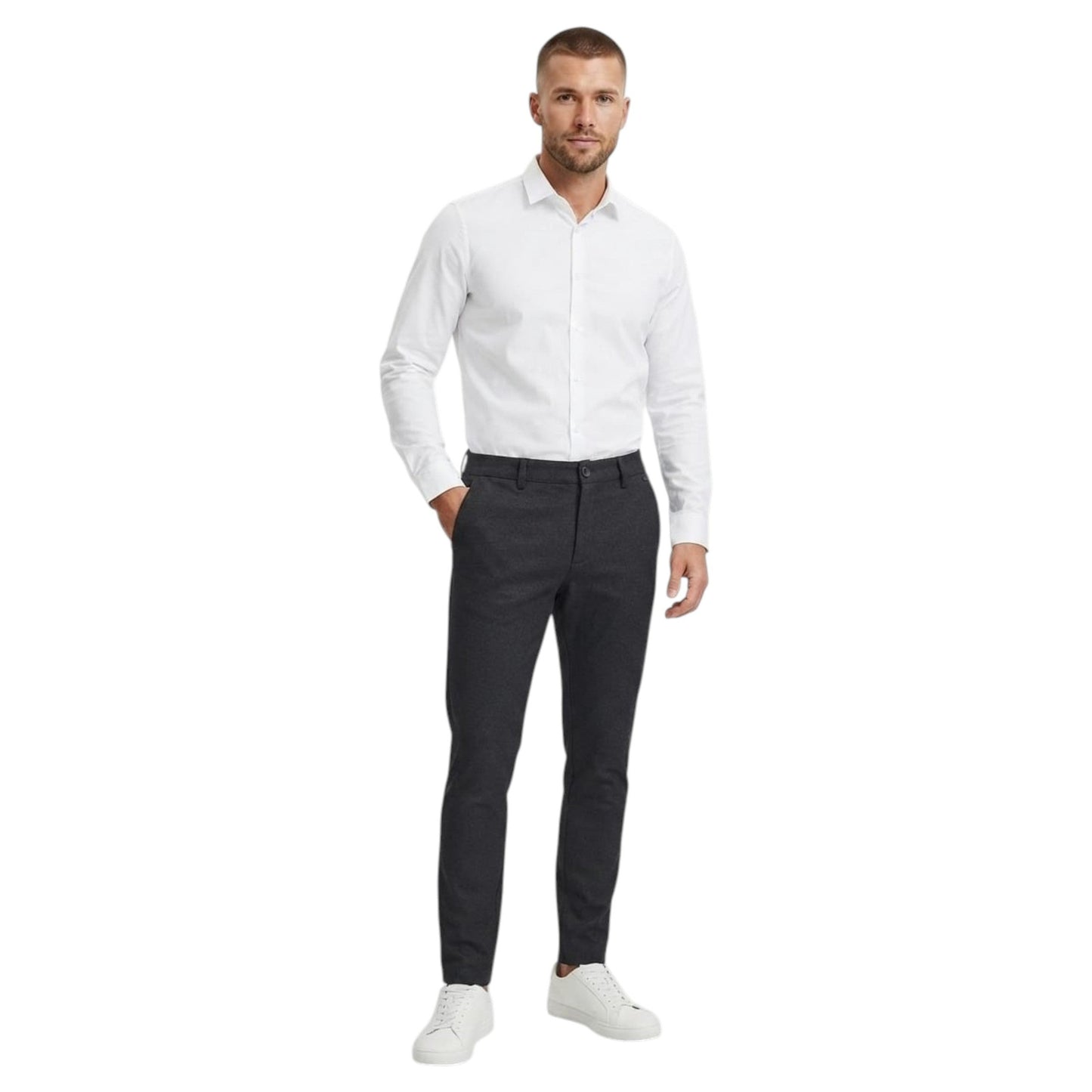 Men's Plain Classic Pants,Black