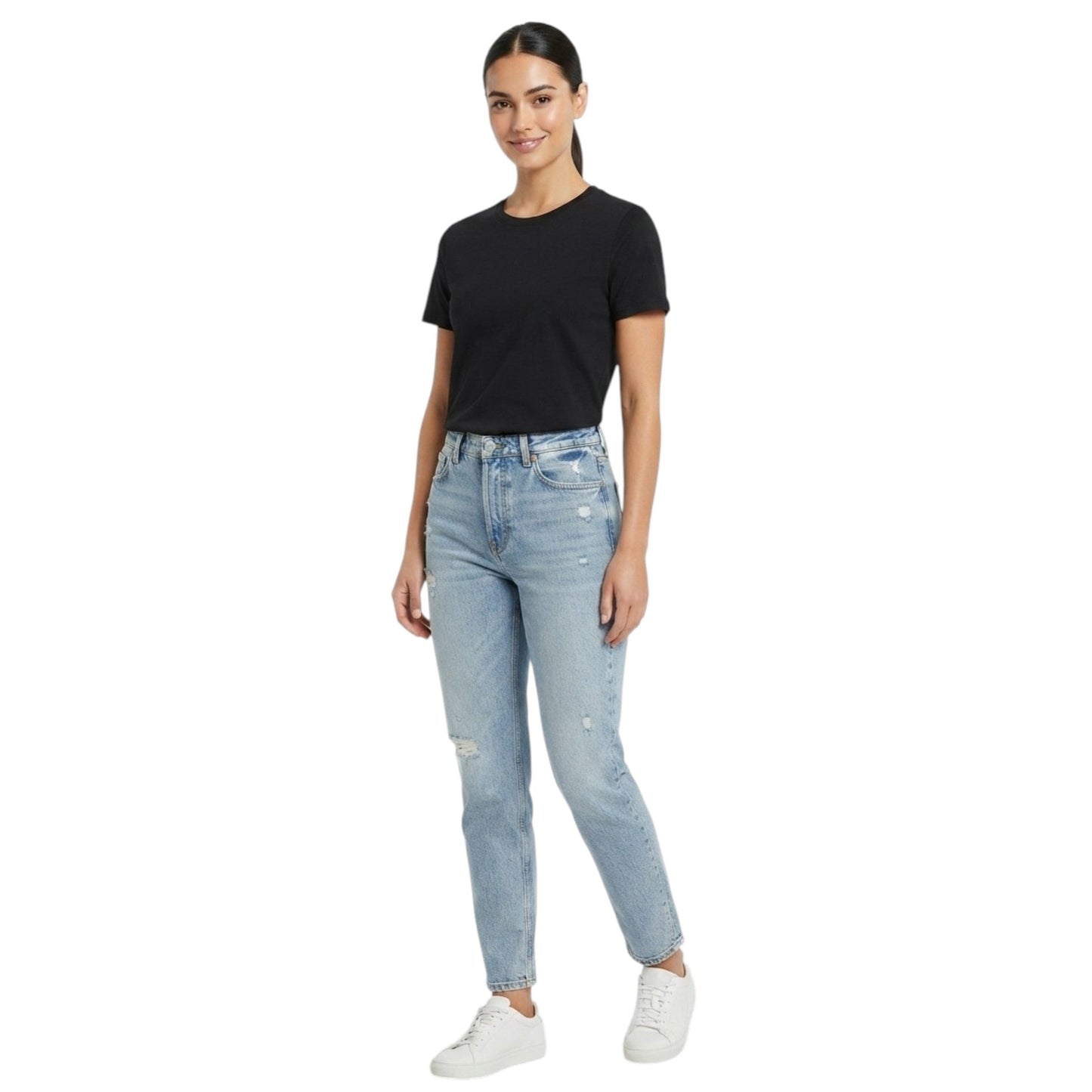 Women's Plain Solid Top,Black