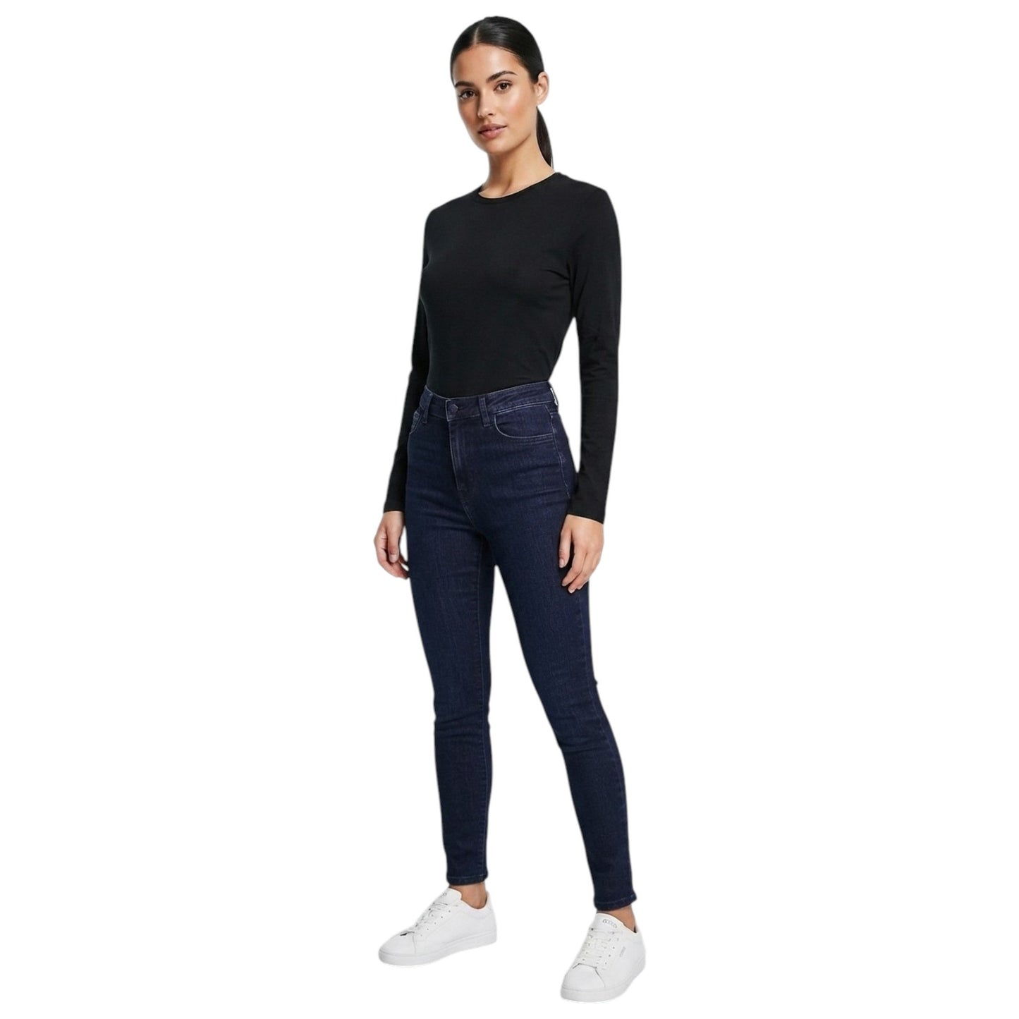 Women's Plain Solid Top,Black
