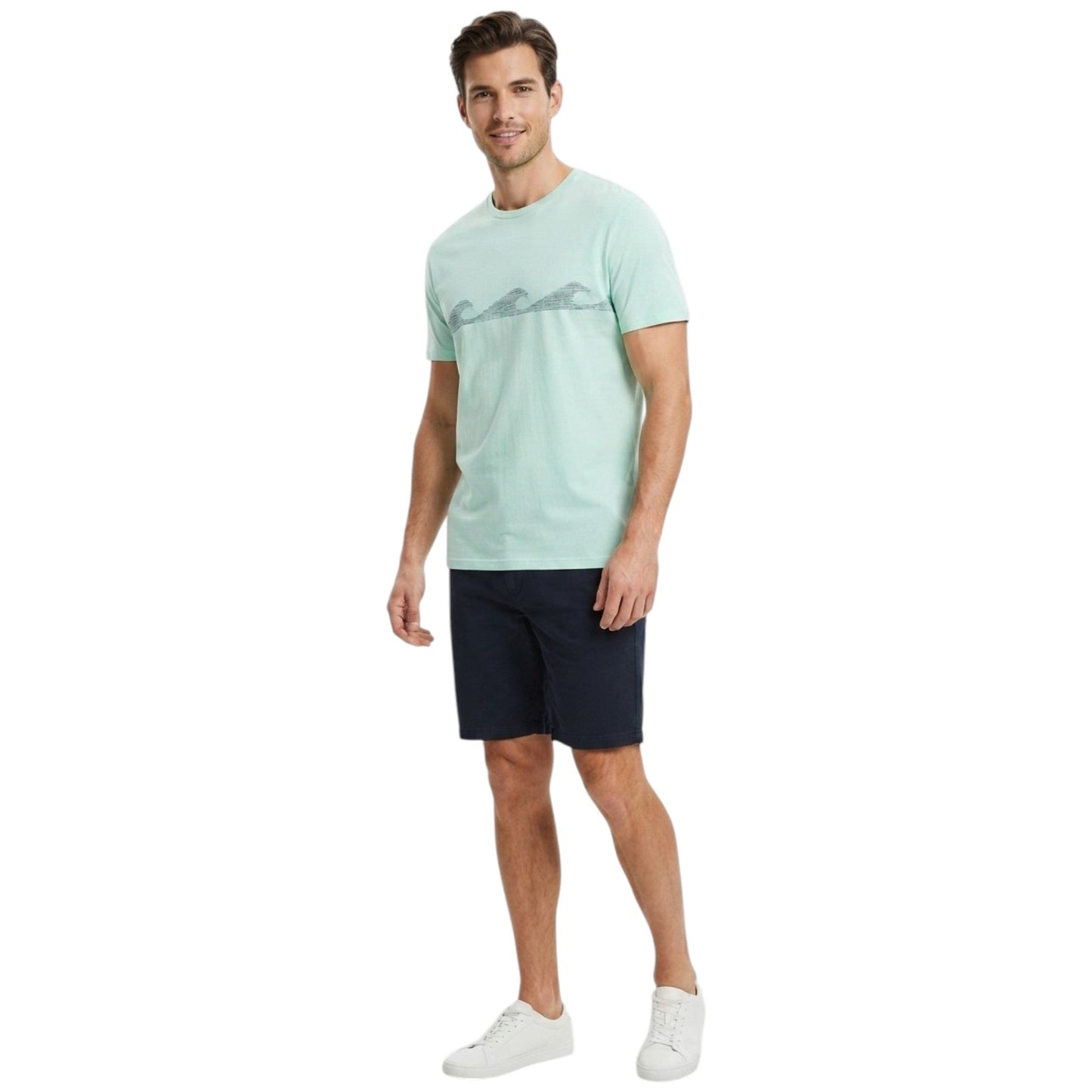 Men's Printed Top,Light Mint Green