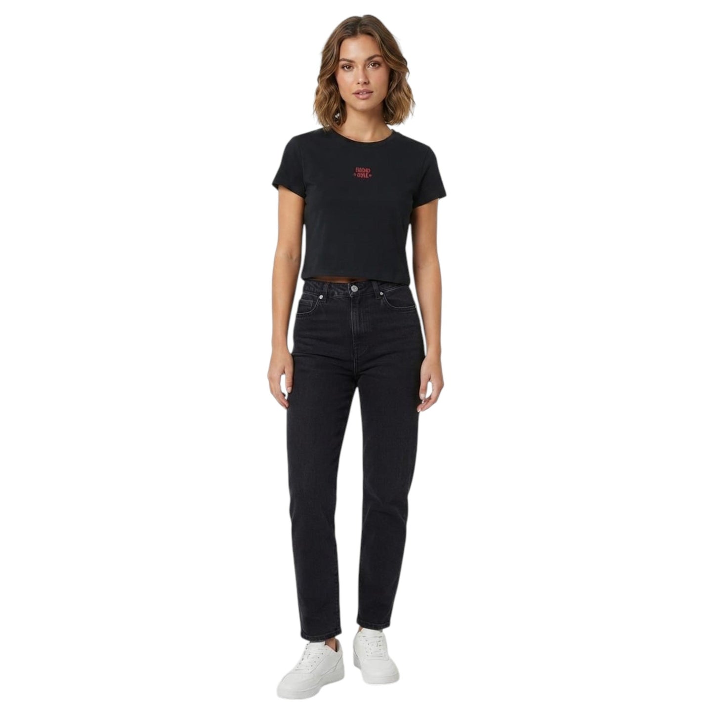 Women's Printed Top,Black