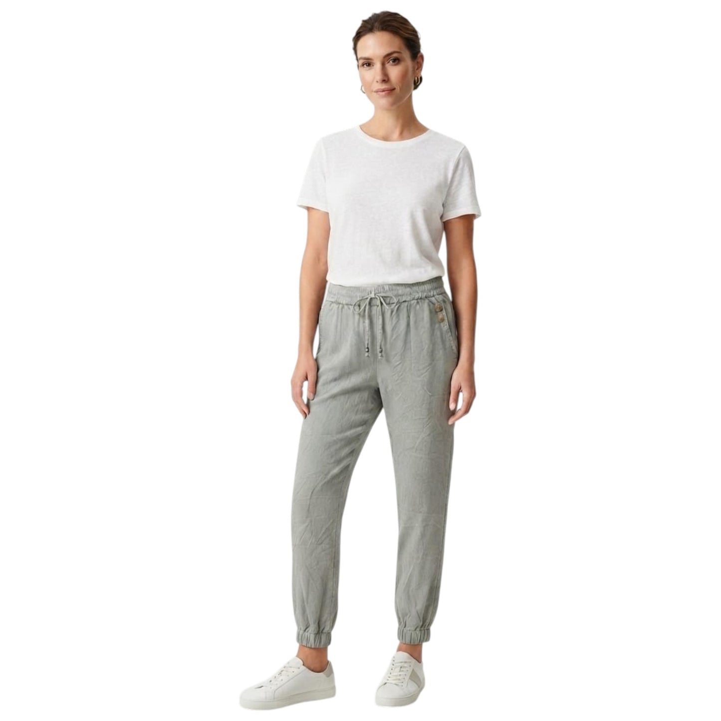 Women's Plain Solid Pant,Grey