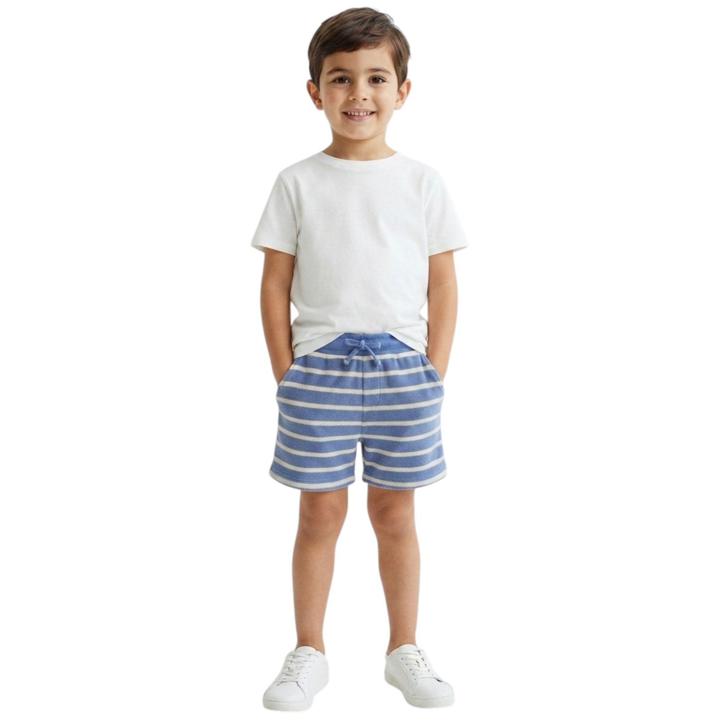 Kids Boy's Striped Short,Blue/White