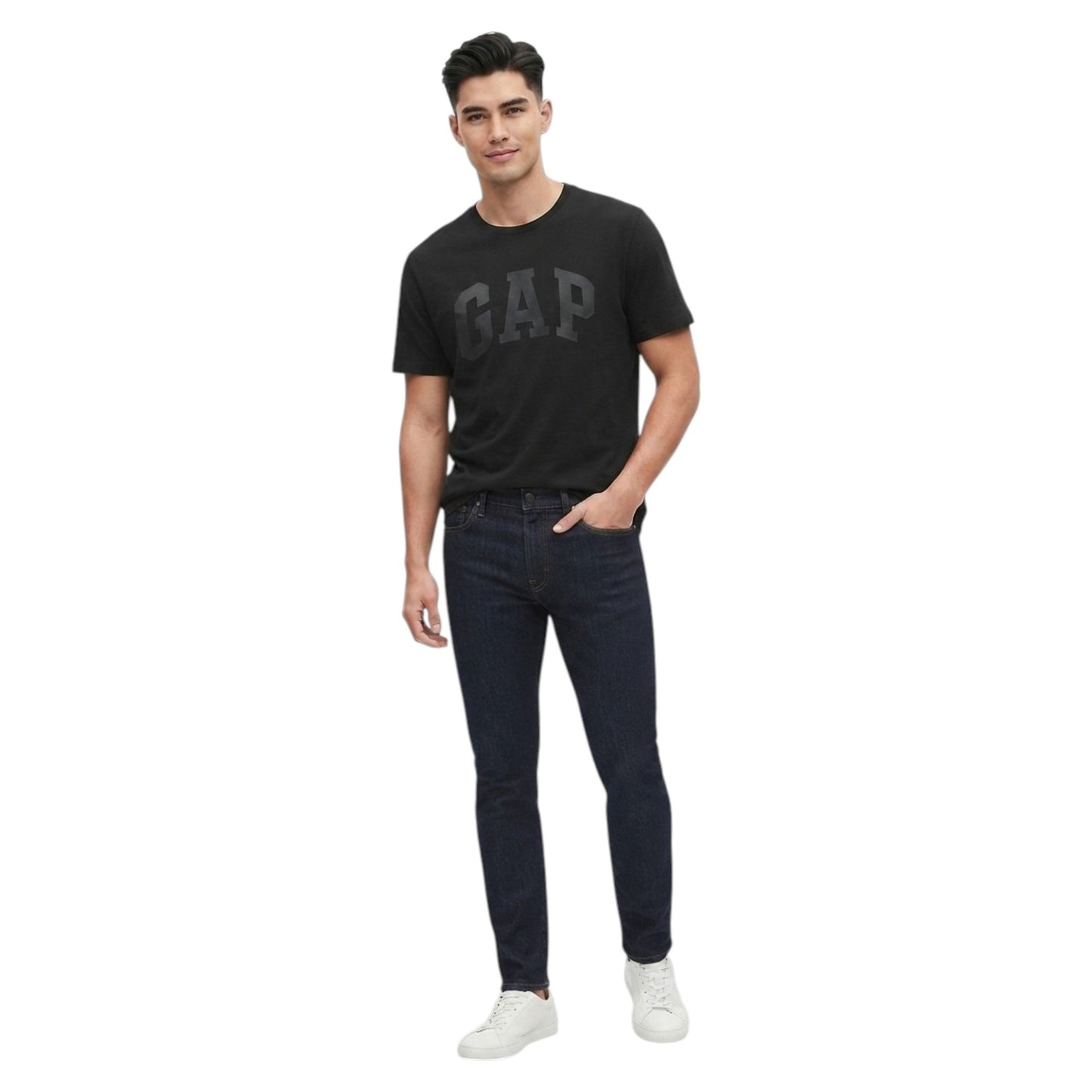 Men's Brand Logo Printed Top,Black