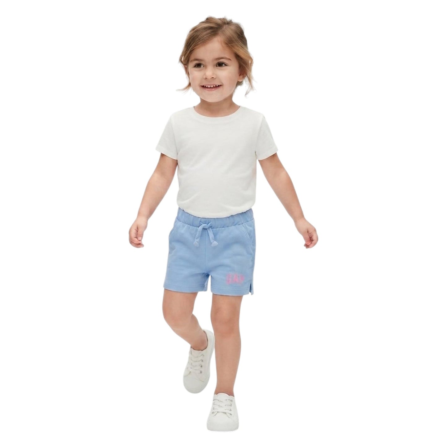 Kids Girl's Brand Logo Printed Short,Light Pastel Purple