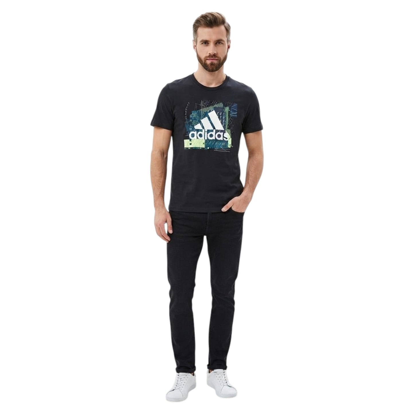 Men's Printed Top,Black