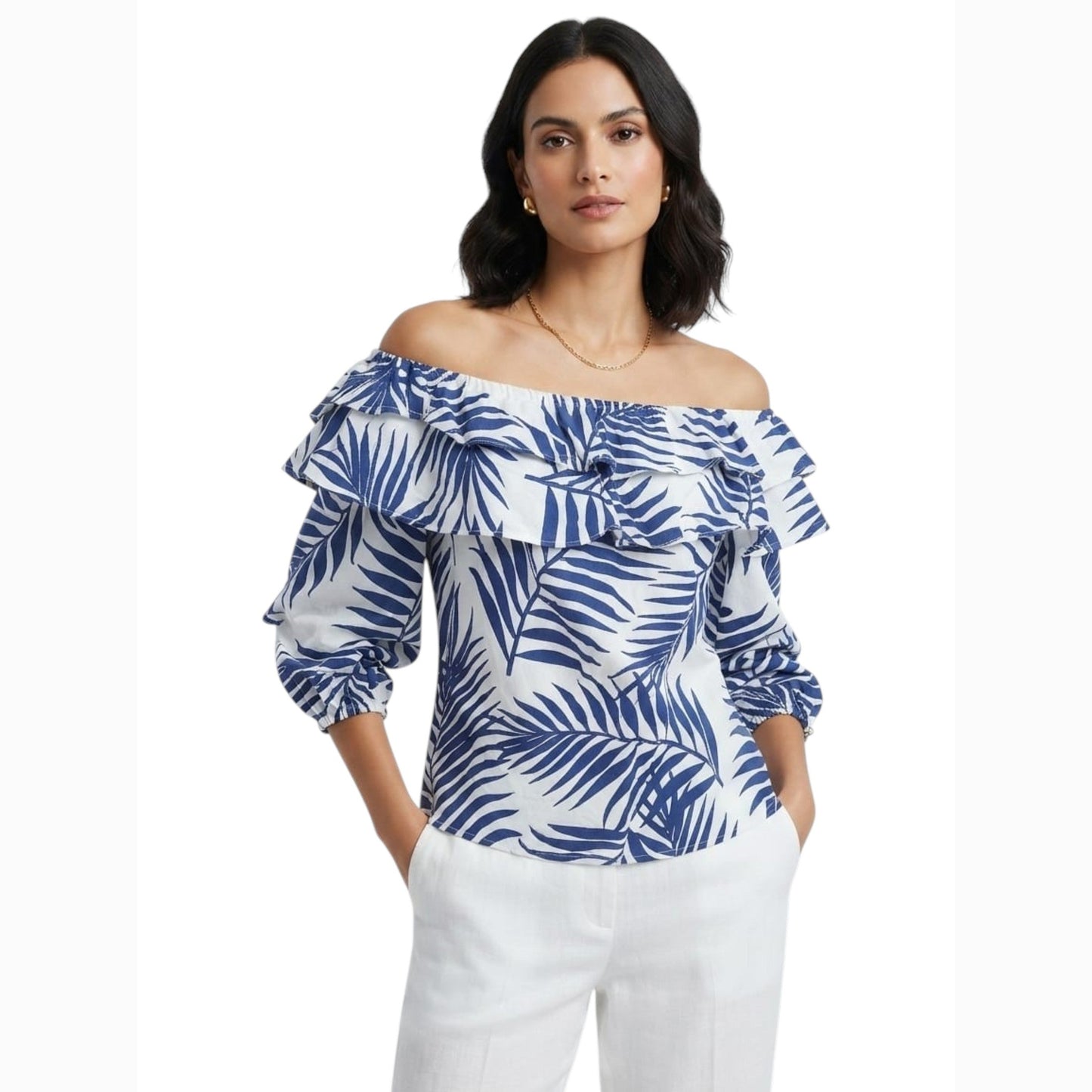 Women's Printed Top,White