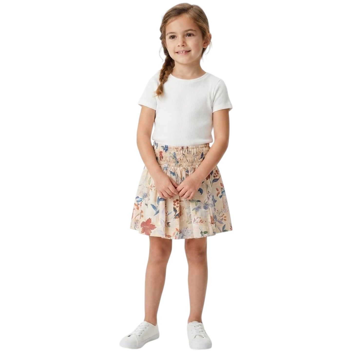 Kids Girl's Printed Skirt,Beige