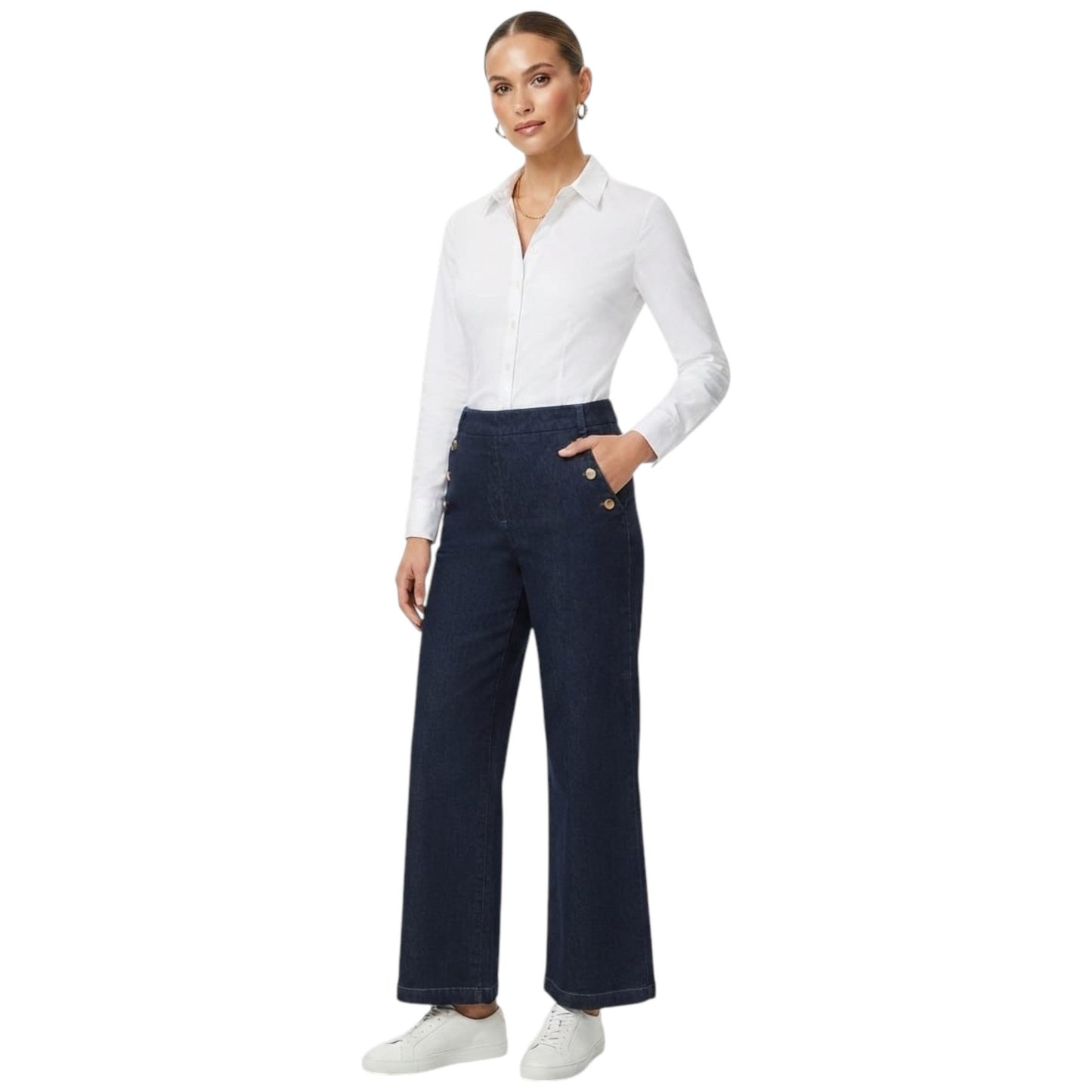 Women's Plain Solid Jeans,Navy