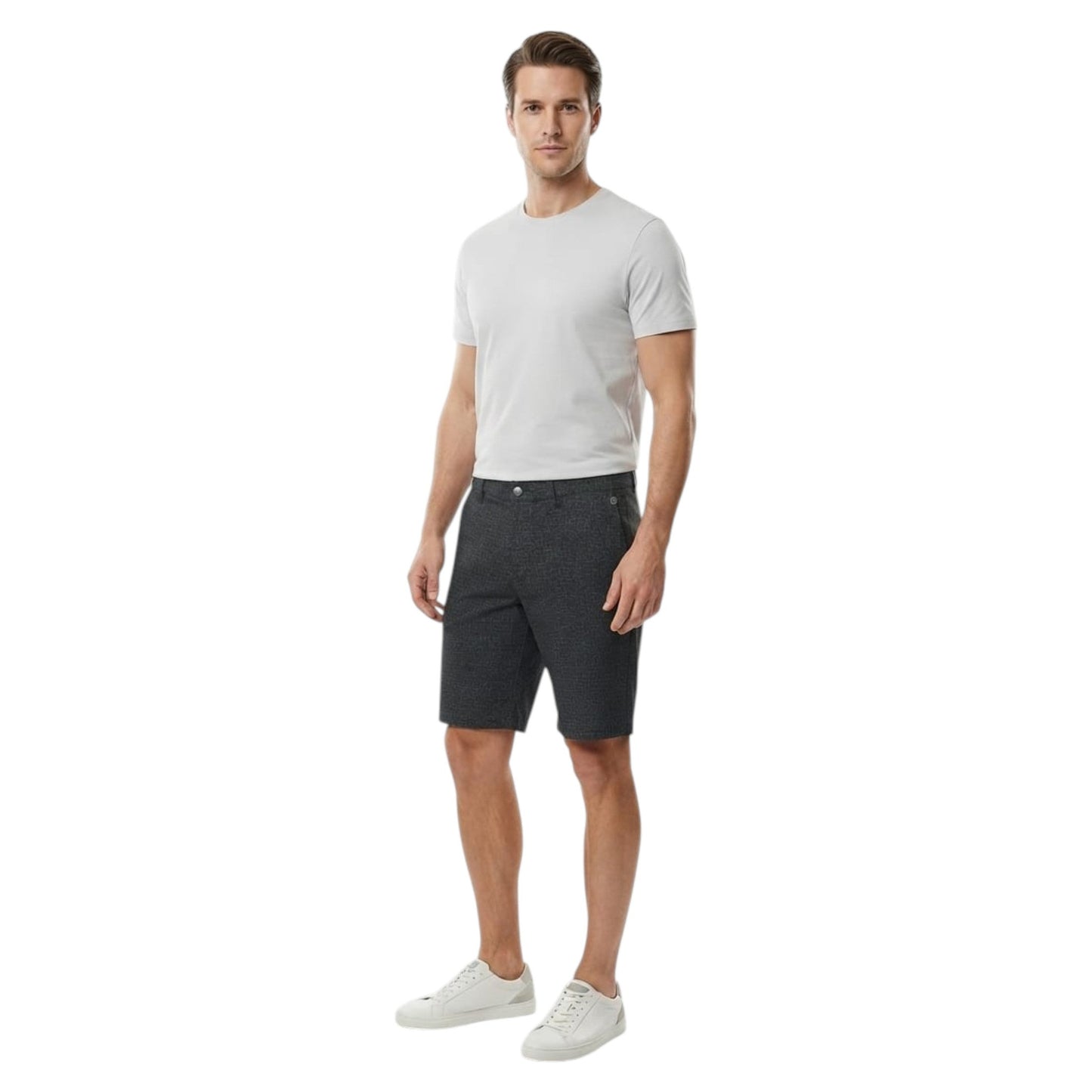 Men's Printed Short,Black