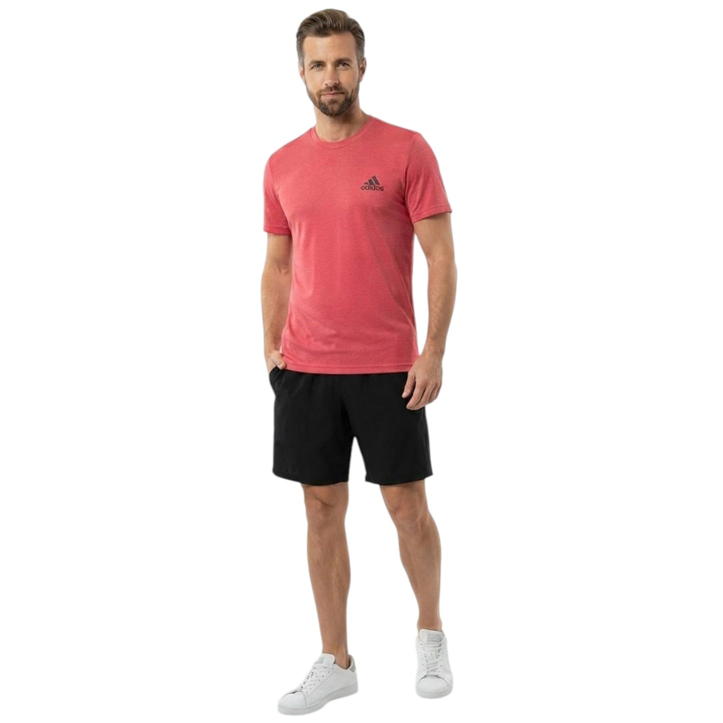 Men's Brand Logo Printed Sport Top,Red