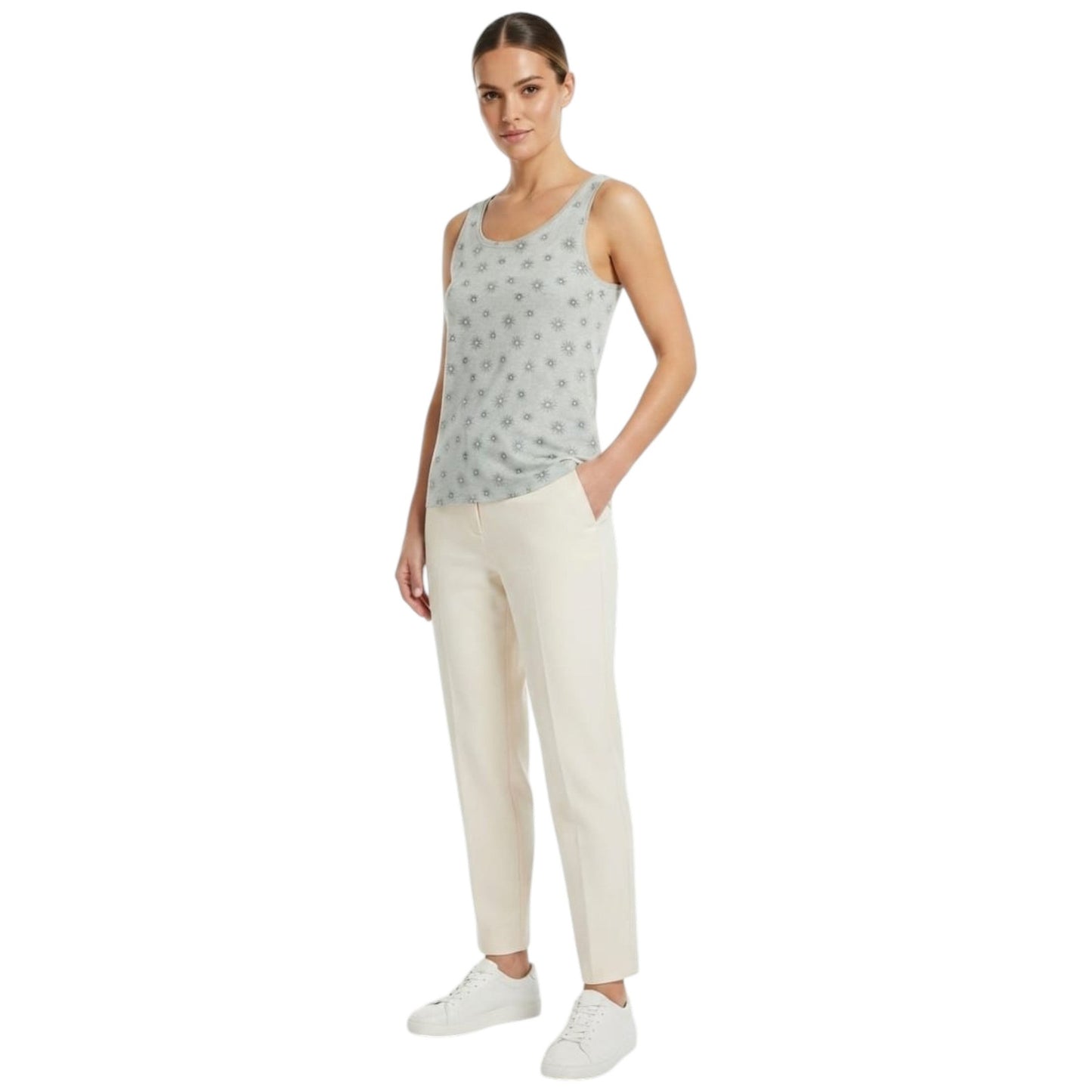 Women's Printed Top,Mint Green