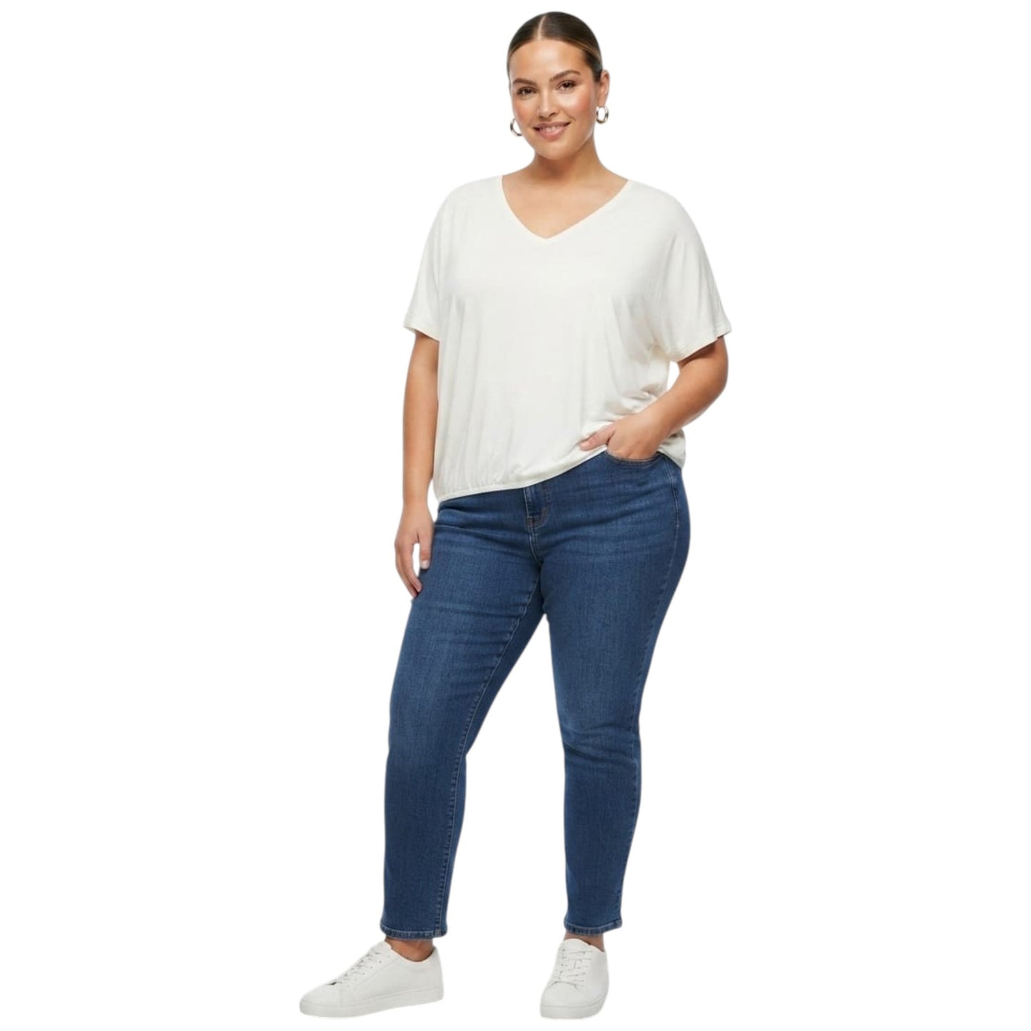 Women's Plain Solid Top,White