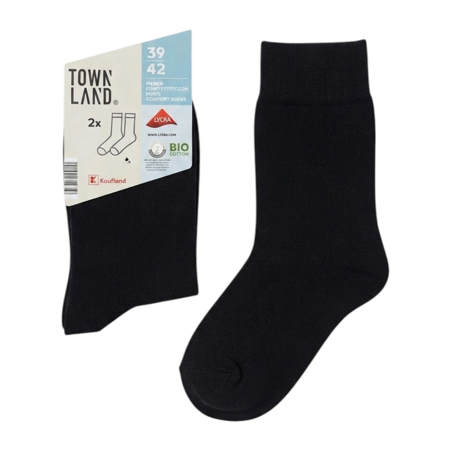 Men's Plain Solid Socks Set 2Pieces,Black
