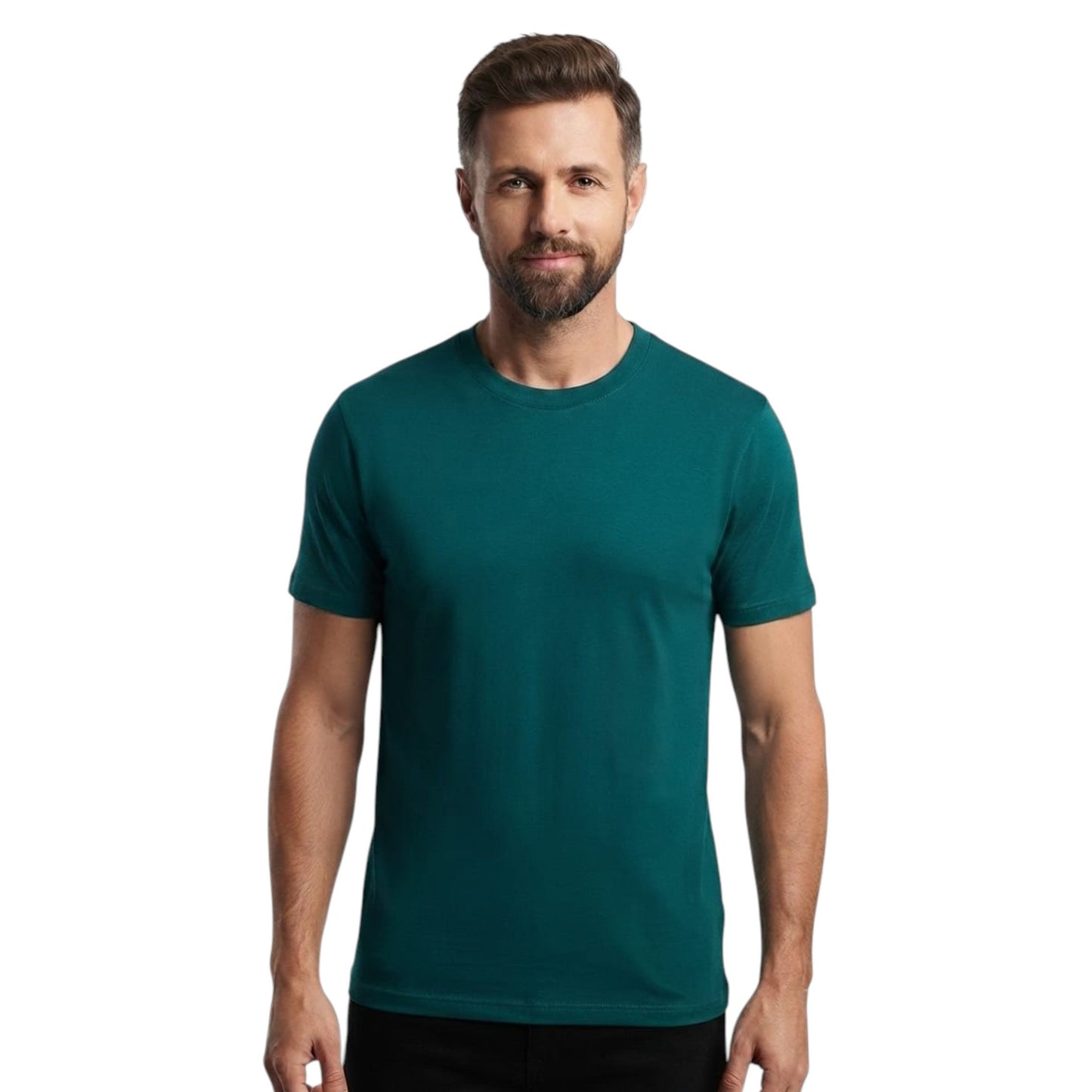 Men's Plain Solid Top,Green