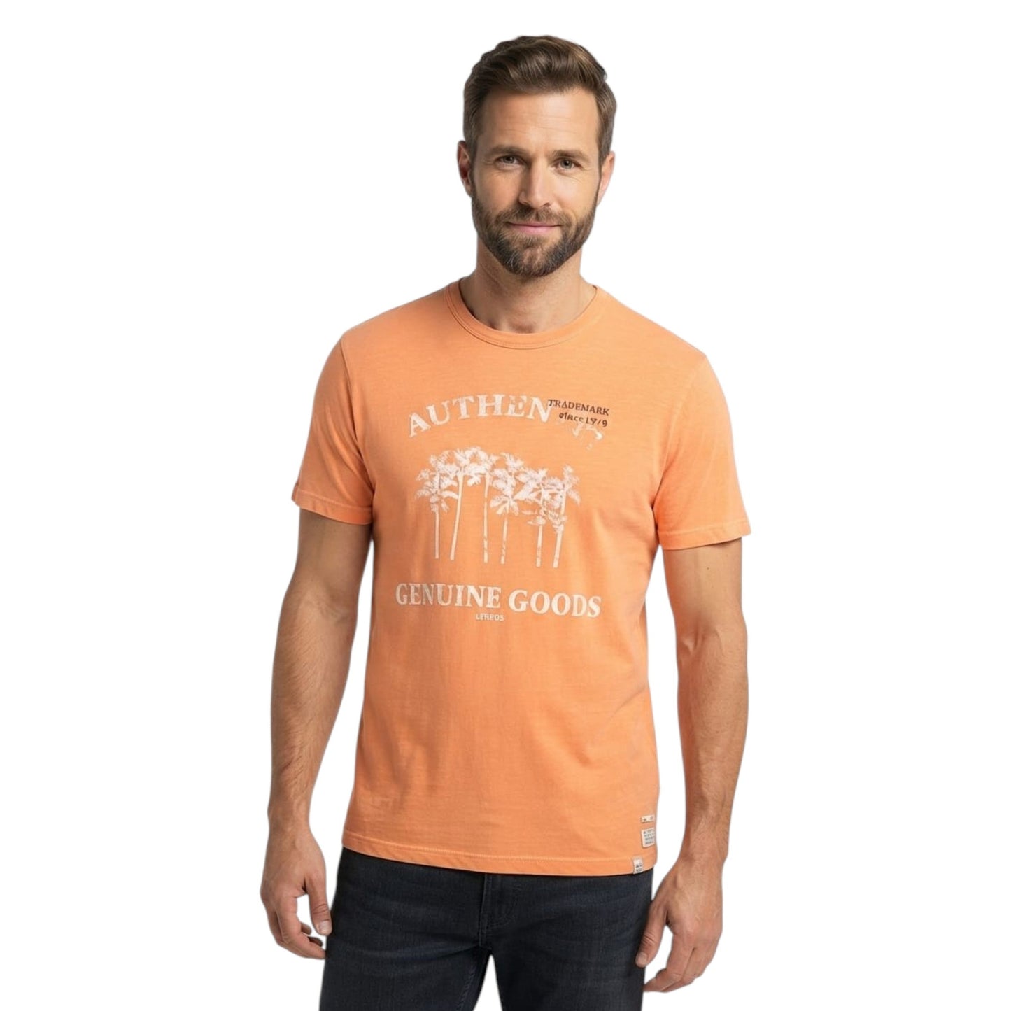 Men's Printed Top,Orange