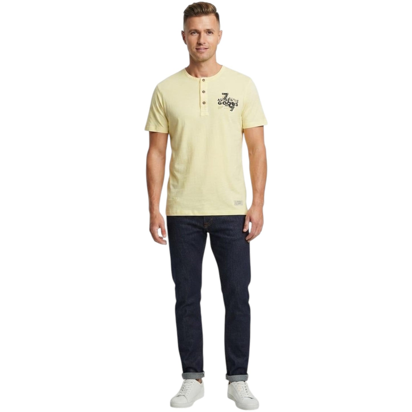 Men's Printed Top,Yellow