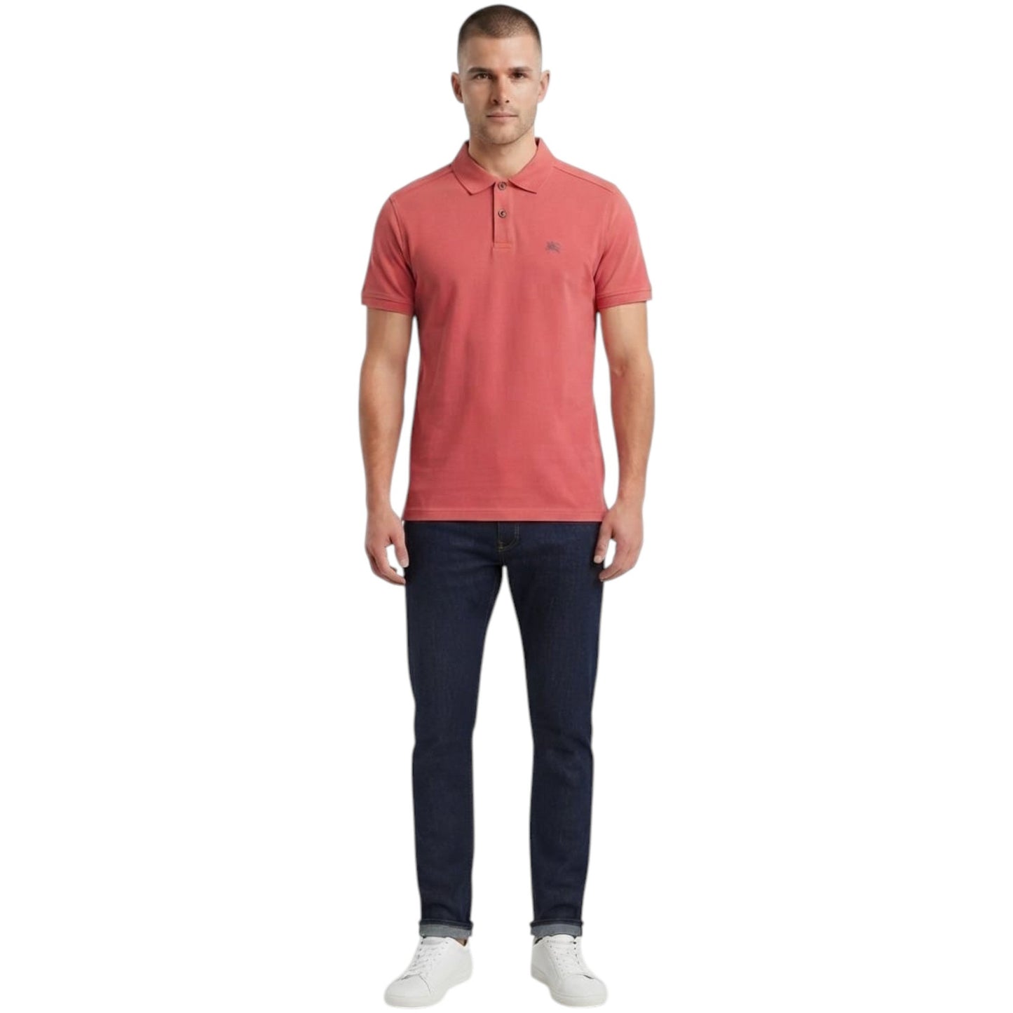 Men's Plain Solid Top,Light Red