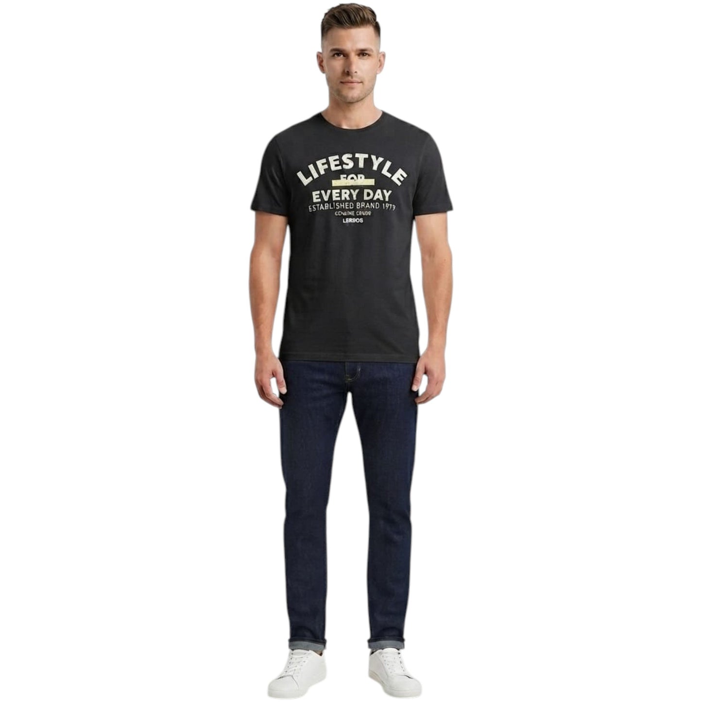 Men's Printed Top,Black