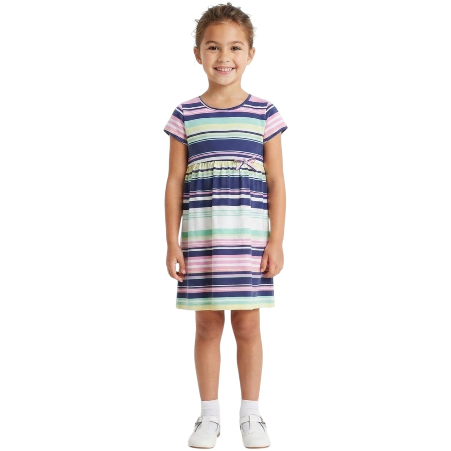 Kids girl's Striped Dress,Multi