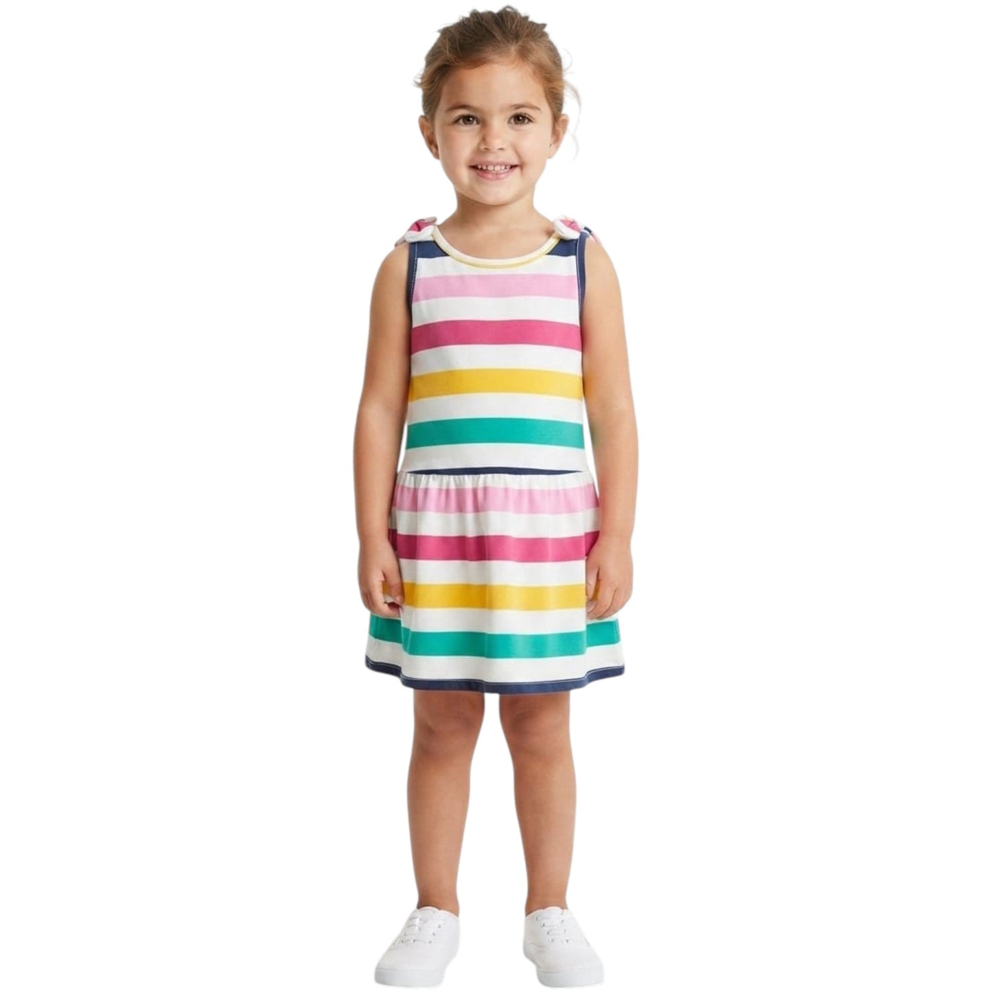 Kids girl's Striped Dress,Multi