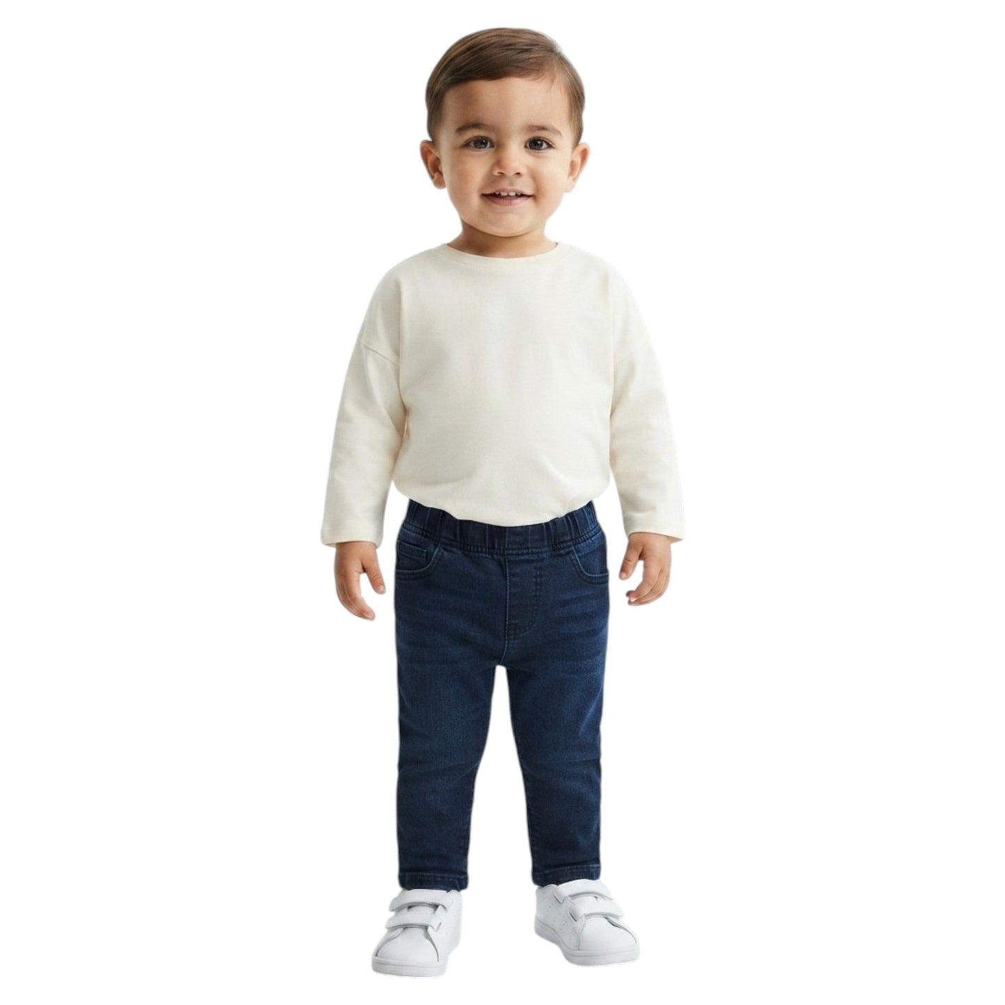 Kids Boy's Plain Solid Top,White