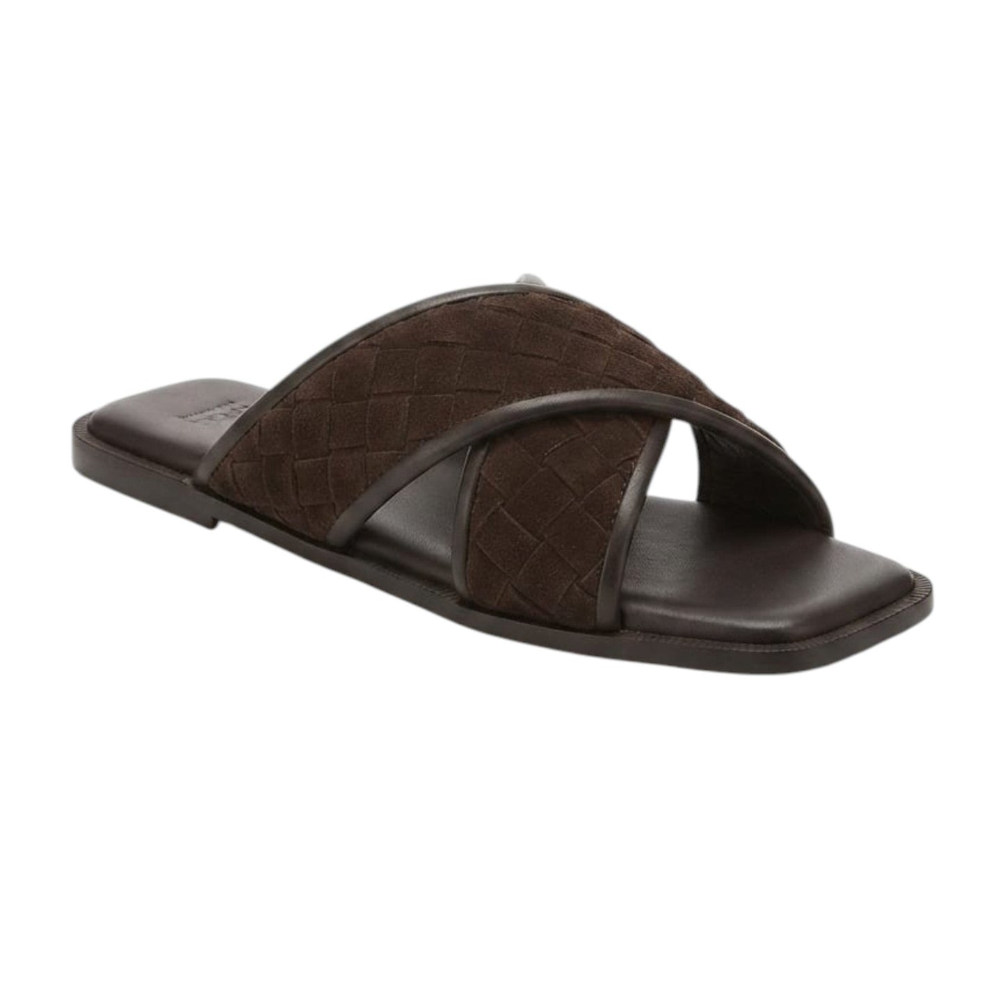 Women's Textured Slippers,Dark Brown