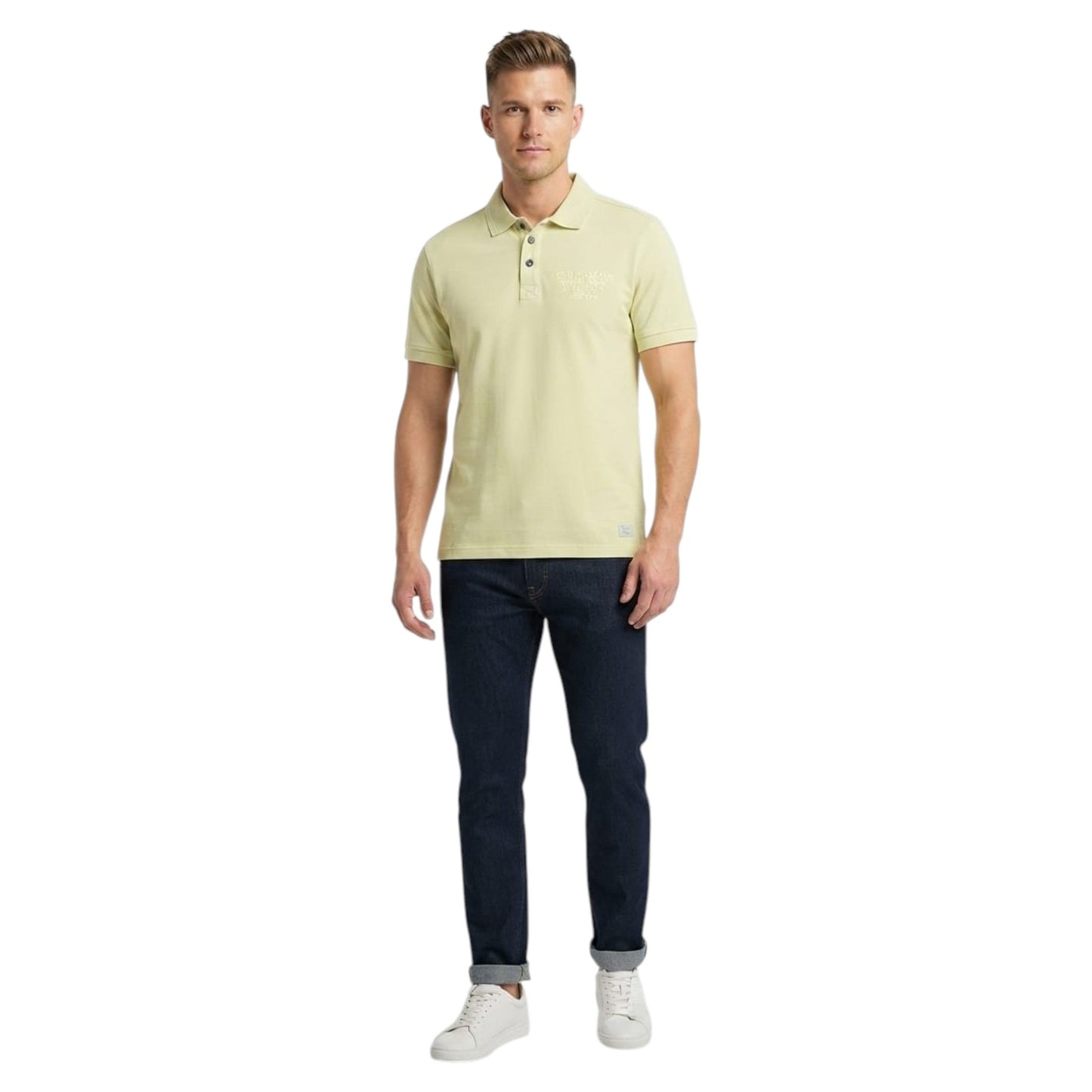 Men's Printed Top,Yellow Green