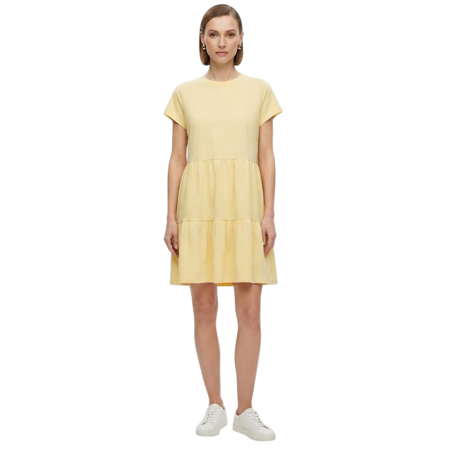 Women's Plain Dress,Yellow
