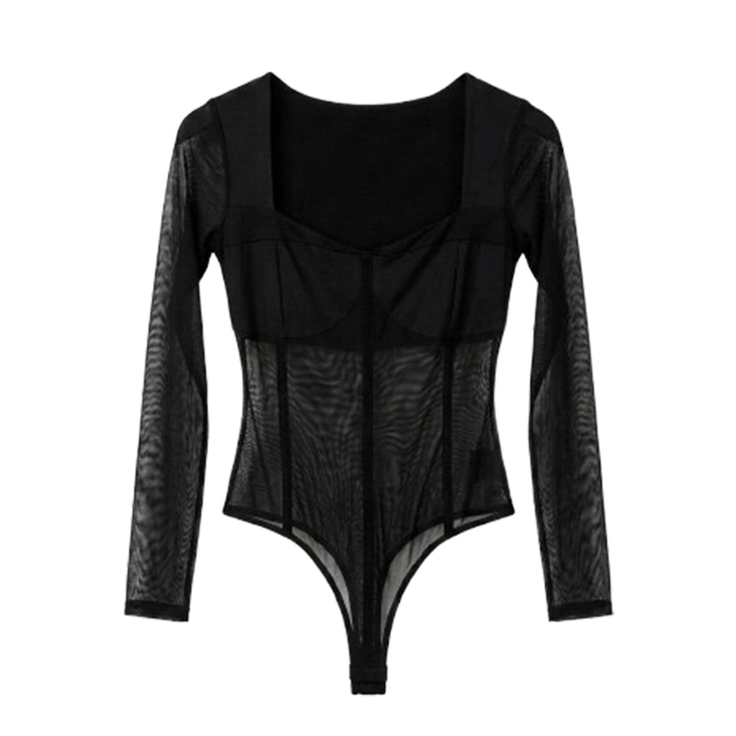 Women's Mesh Body Suit,Black
